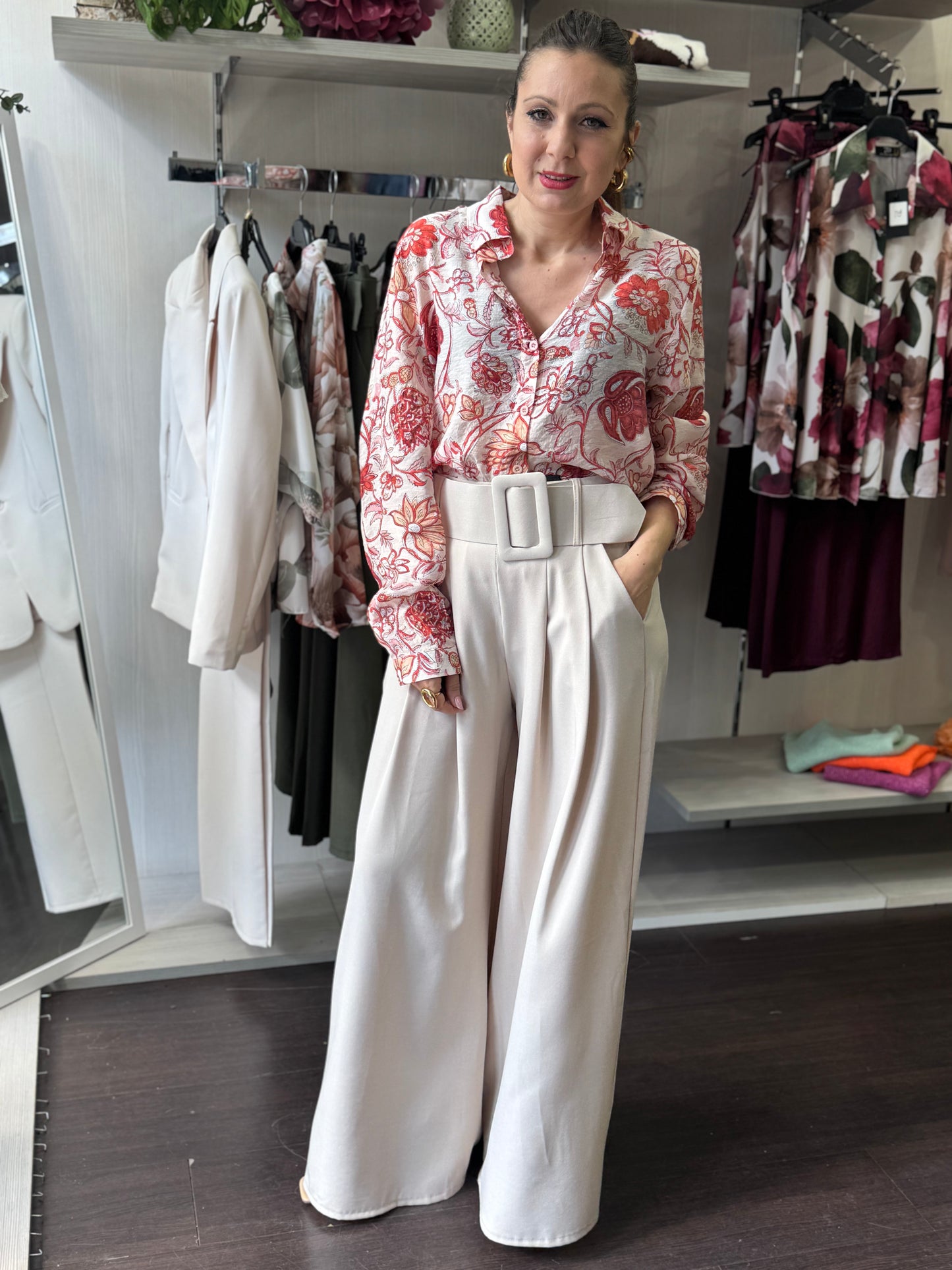 Gonna pantalone panna
