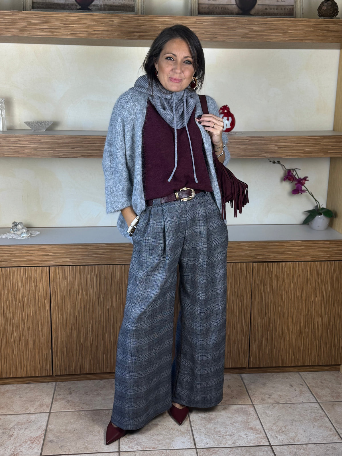 Cardigan pelosetto grigio