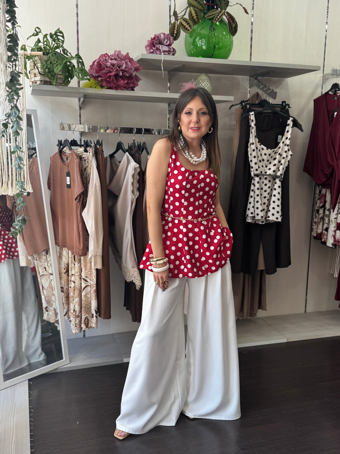 Gonna pantalone bianca