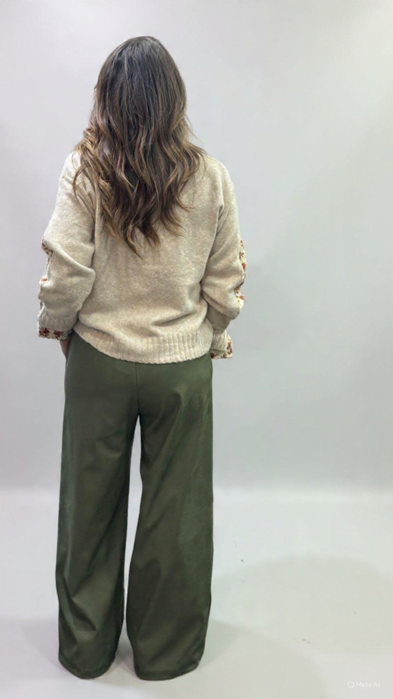 Pantalone ecopelle verde