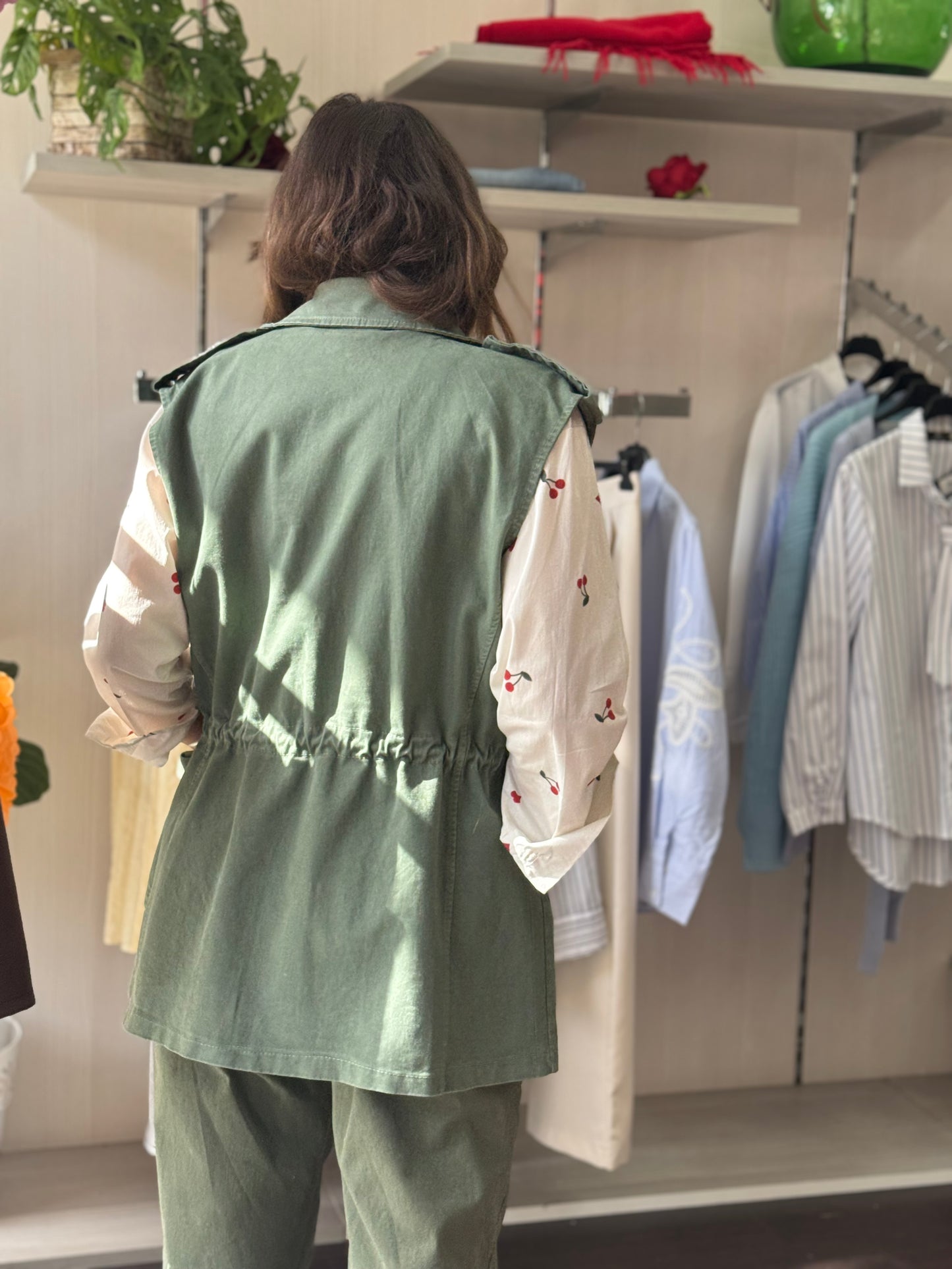 Gilet gioiello verde