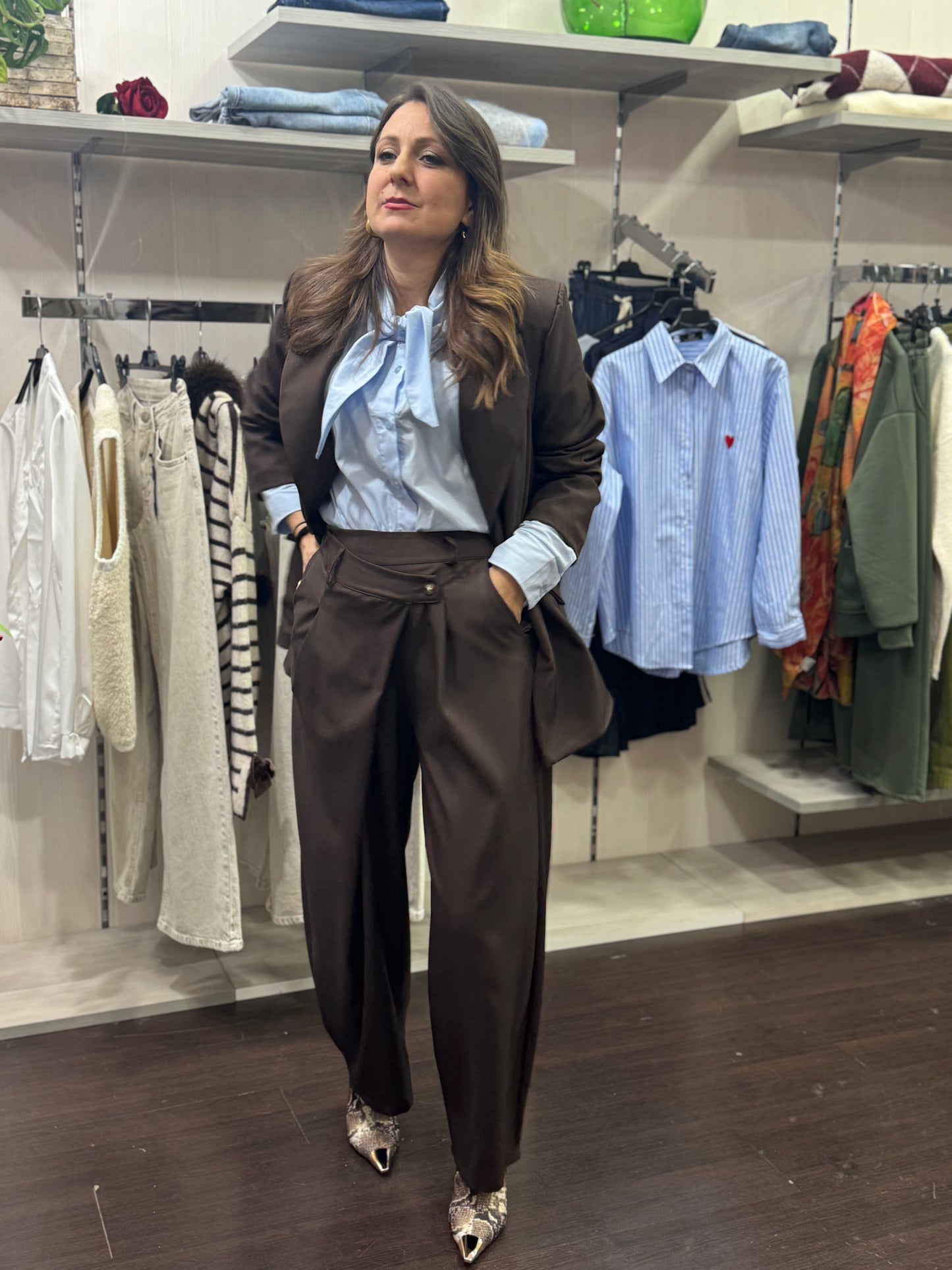 Camicia cotone celeste