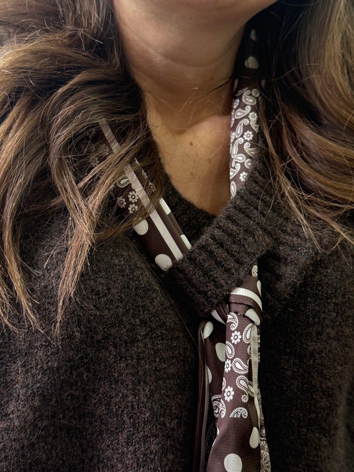 Maglioncino Foulard cioccolato