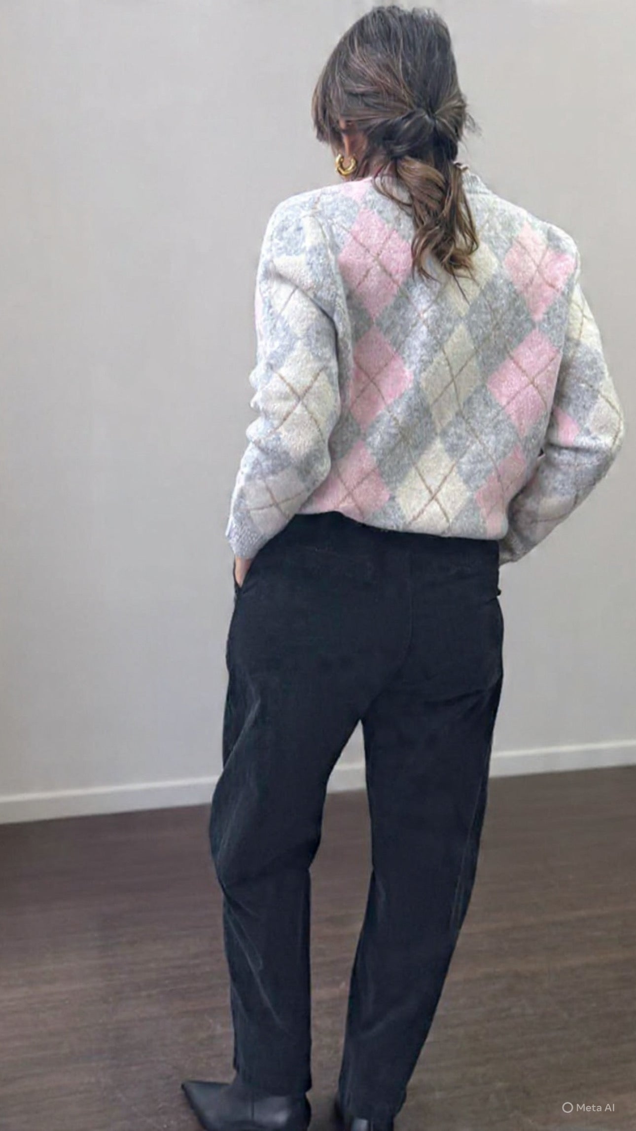 Pantalone velluto nero