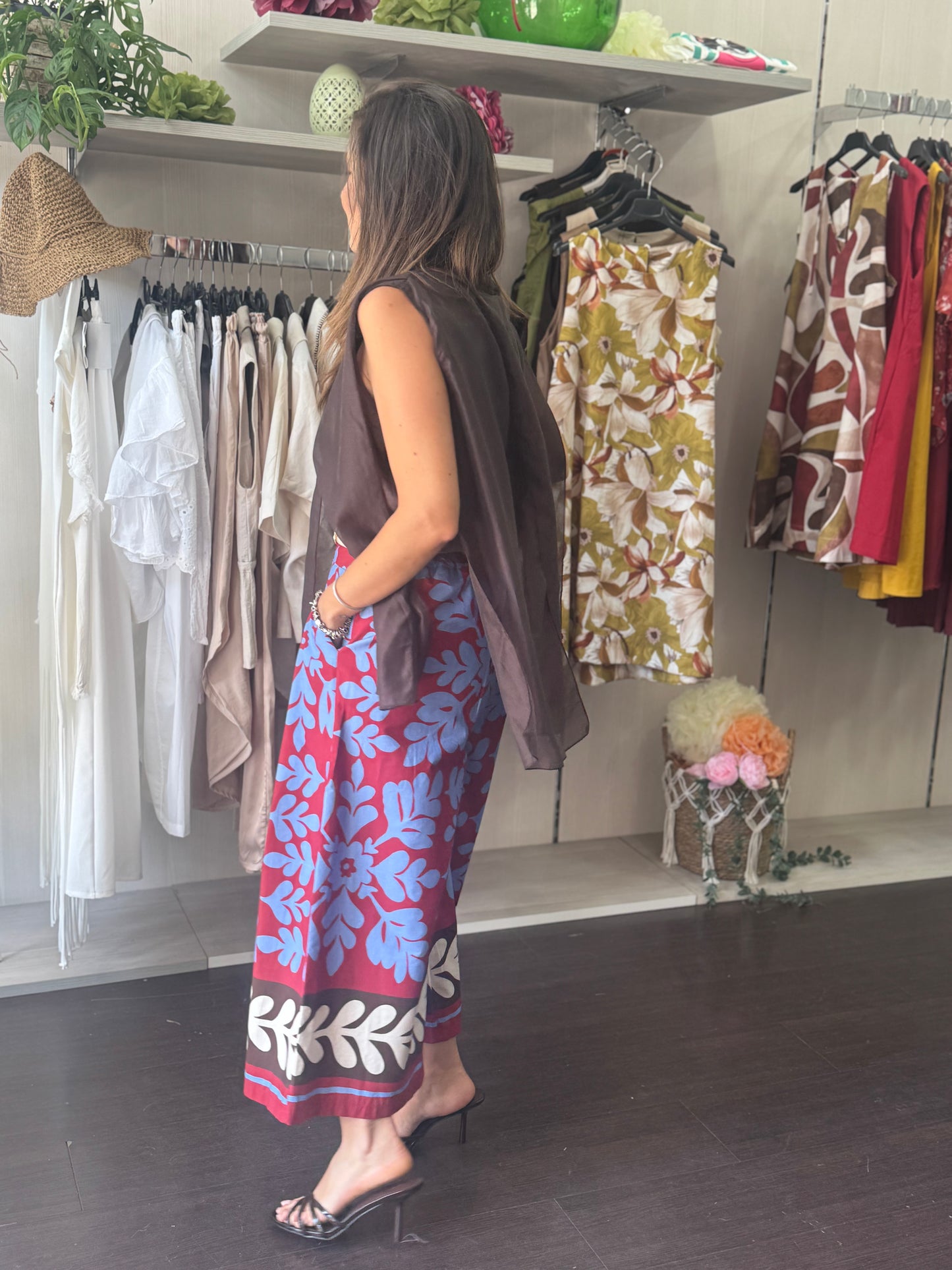 Pantalone fantasia cropped