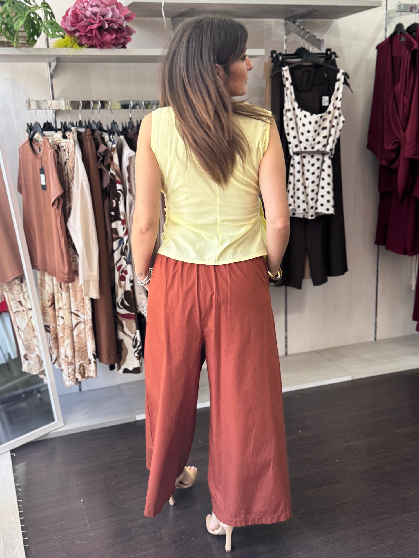 Pantalone Cropped ruggine