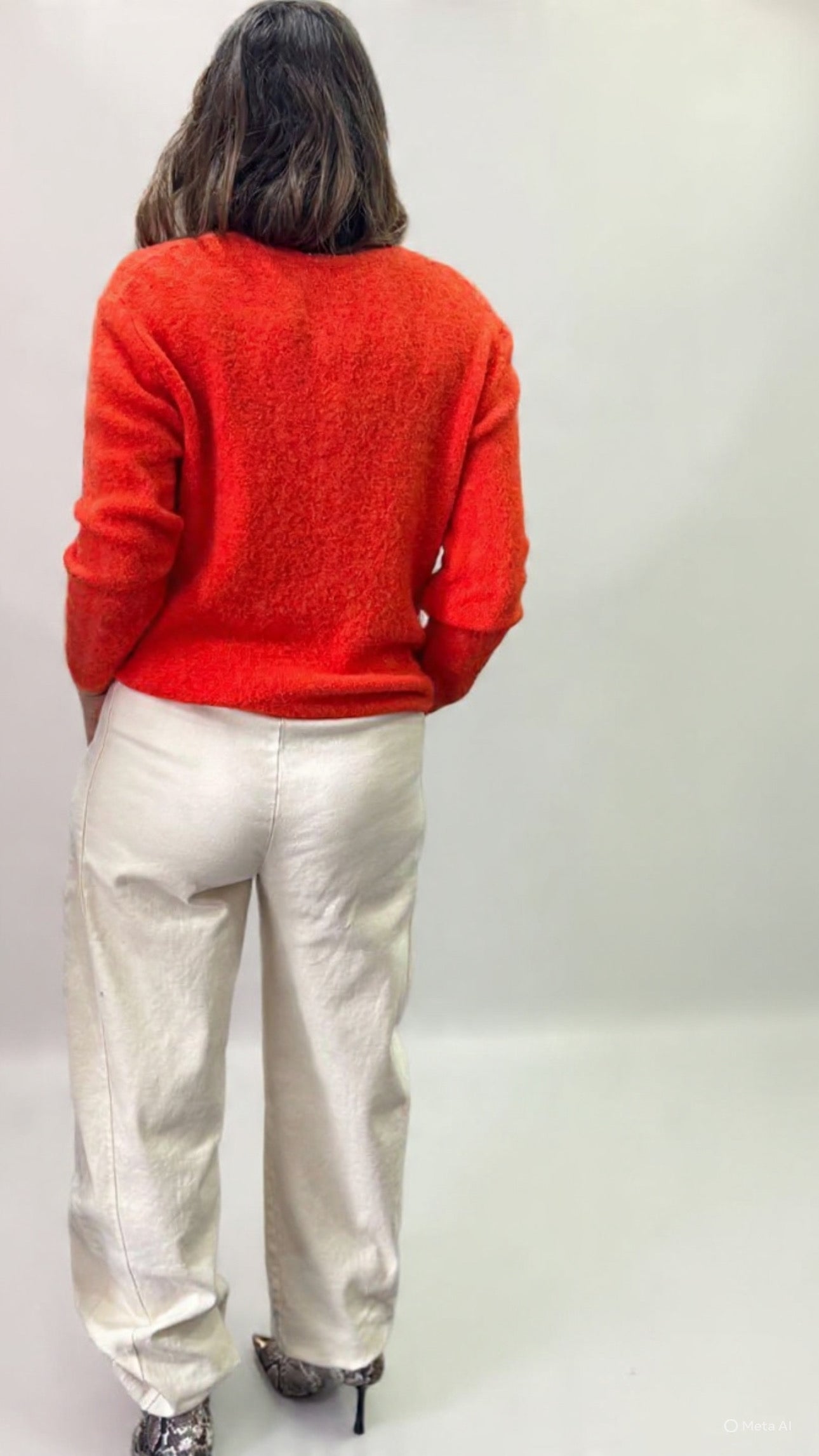 Pantalone barrell bianco