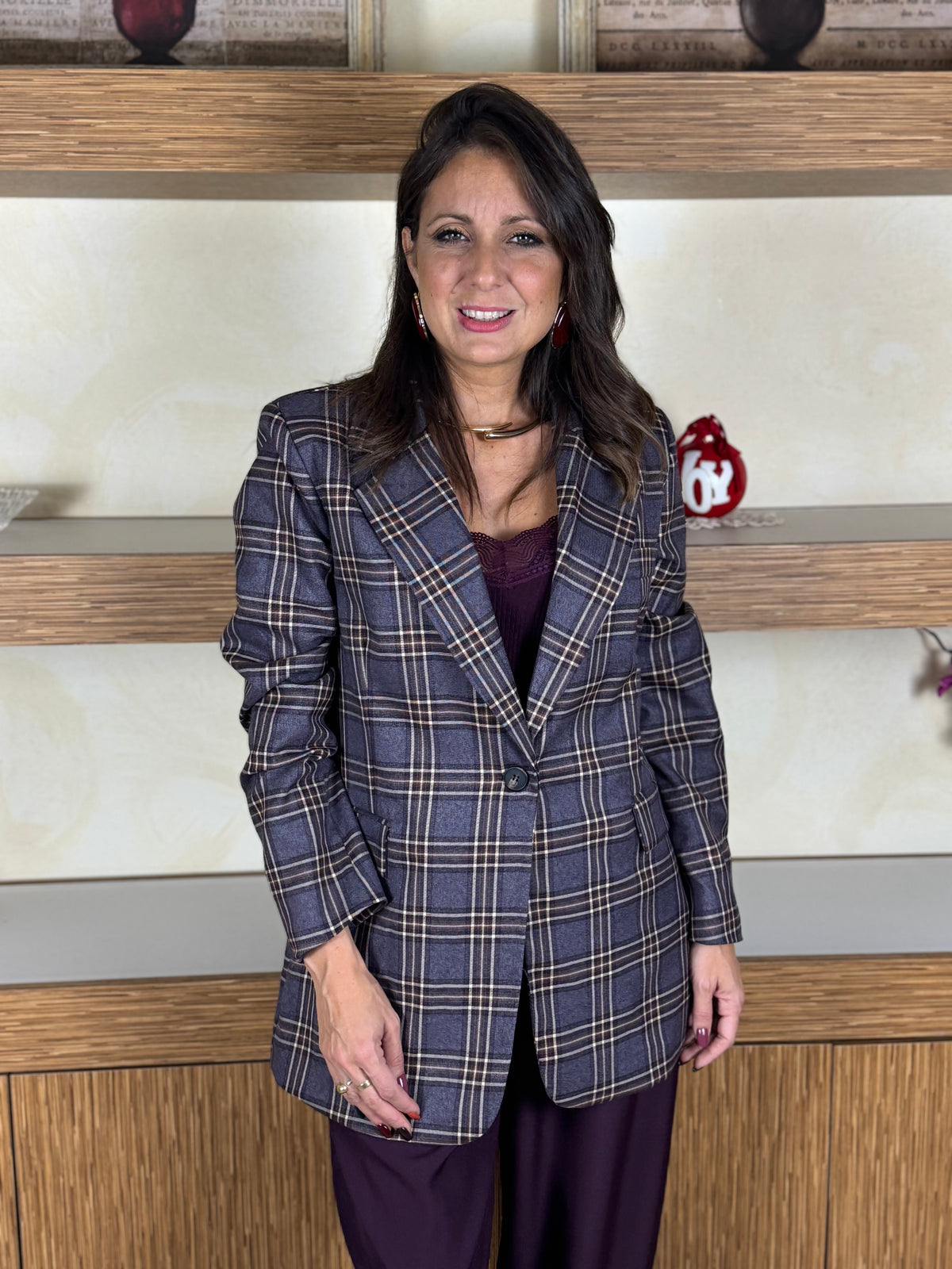 Blazer tartan viola