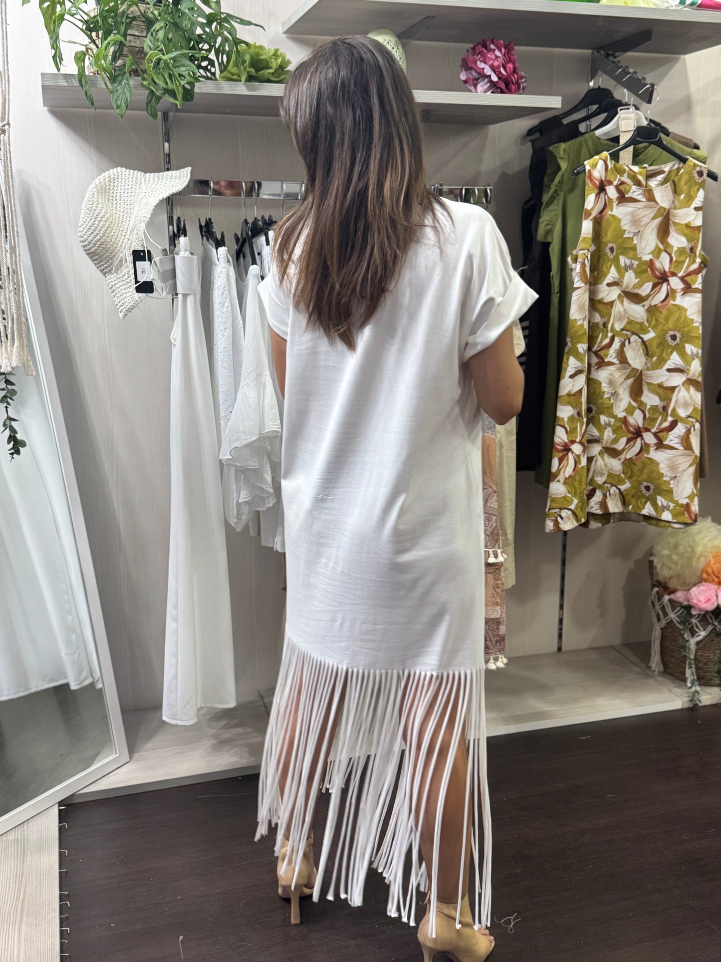 Abito t-shirt bianco