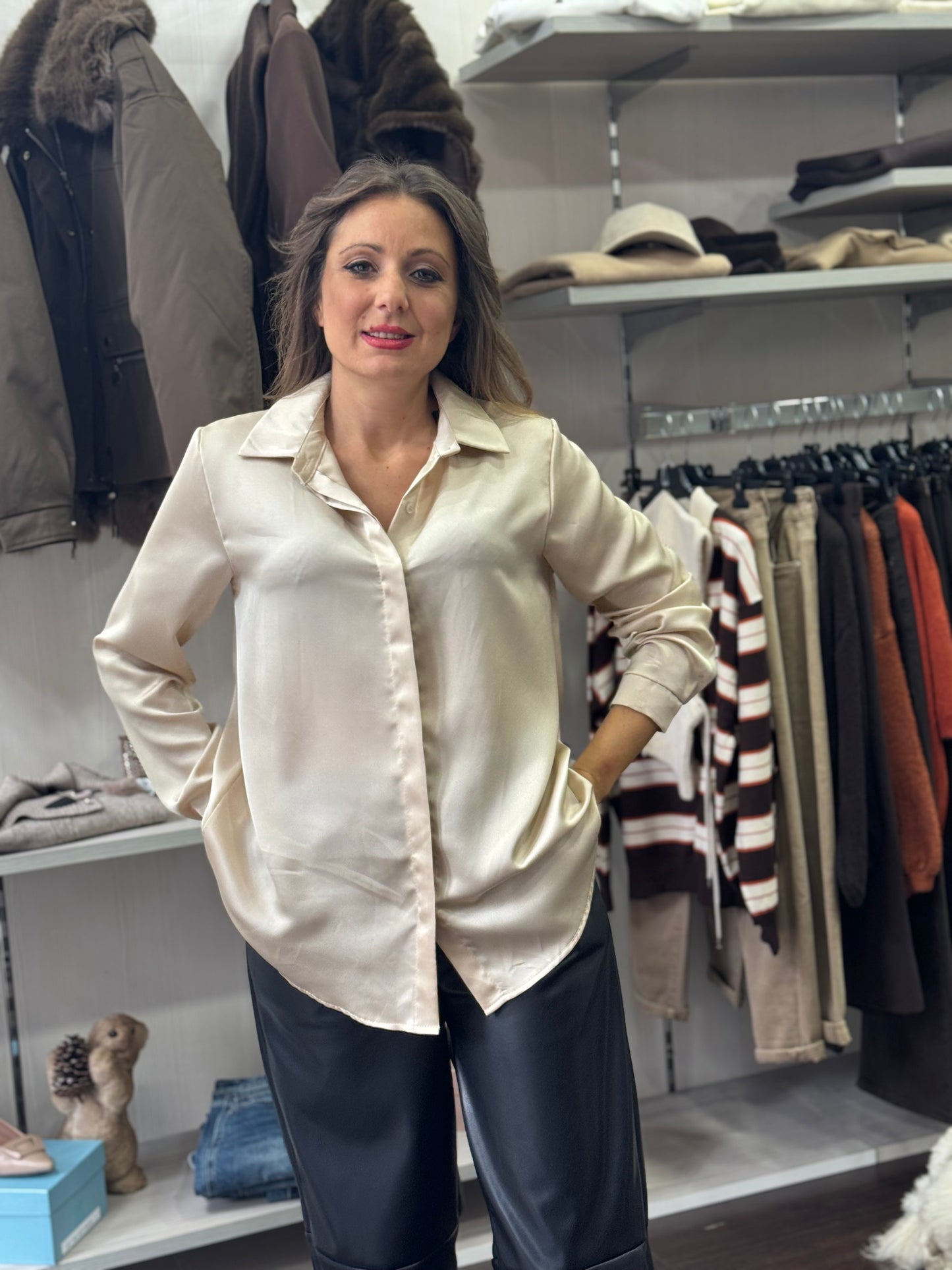 Camicia basic champagne