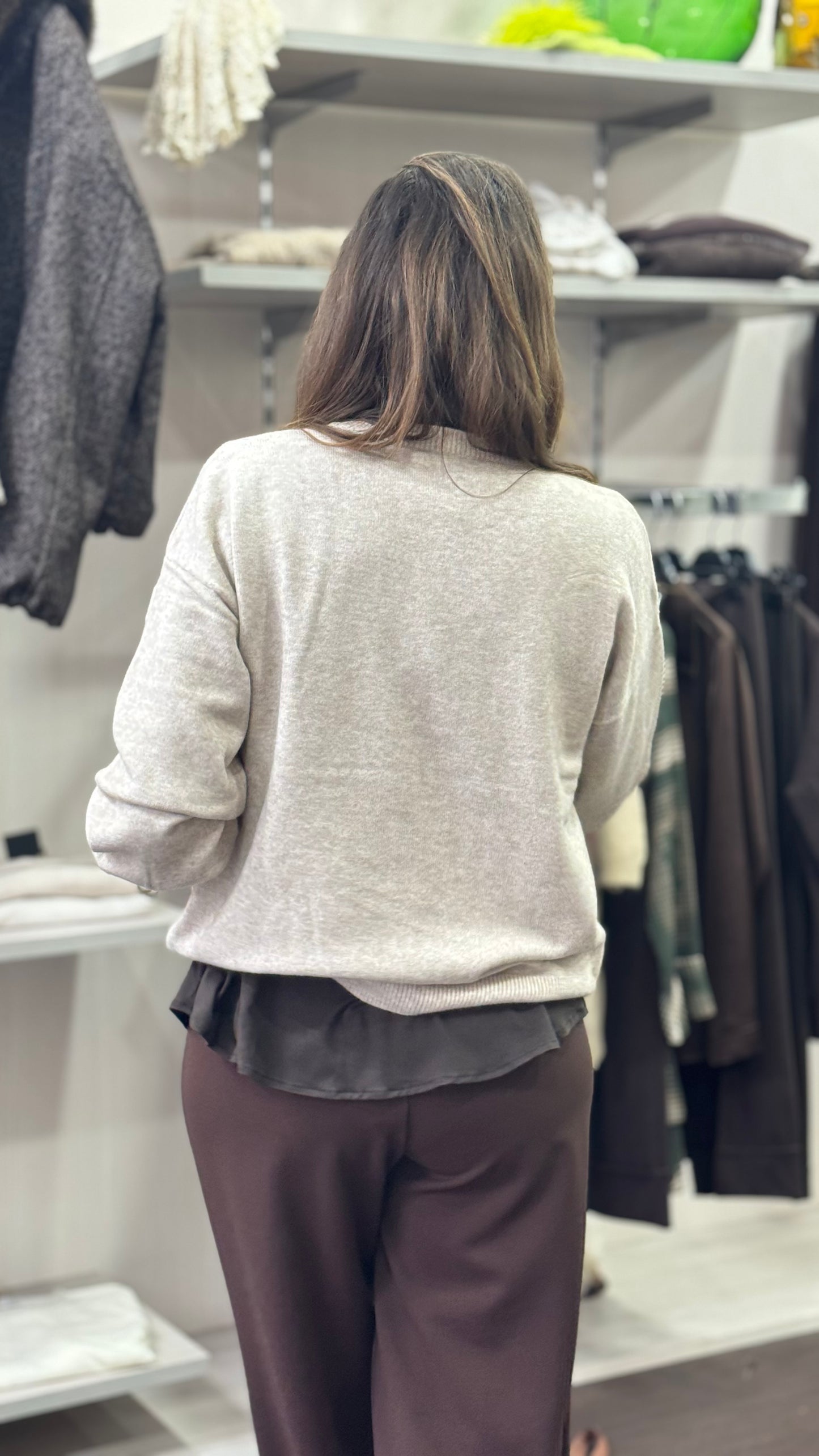 Maglioncino Sondrio tortora