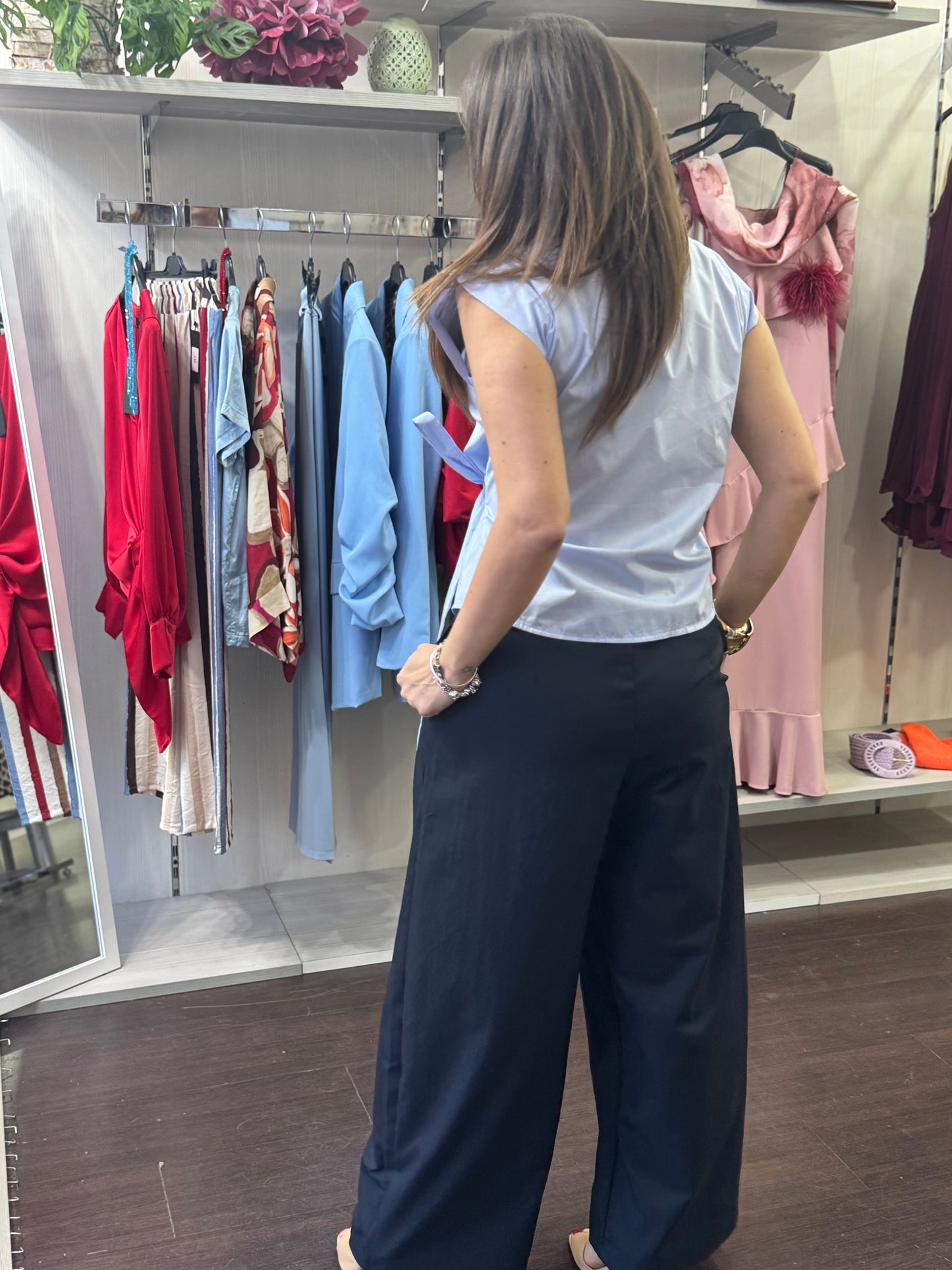 Blusa cotone fiocco