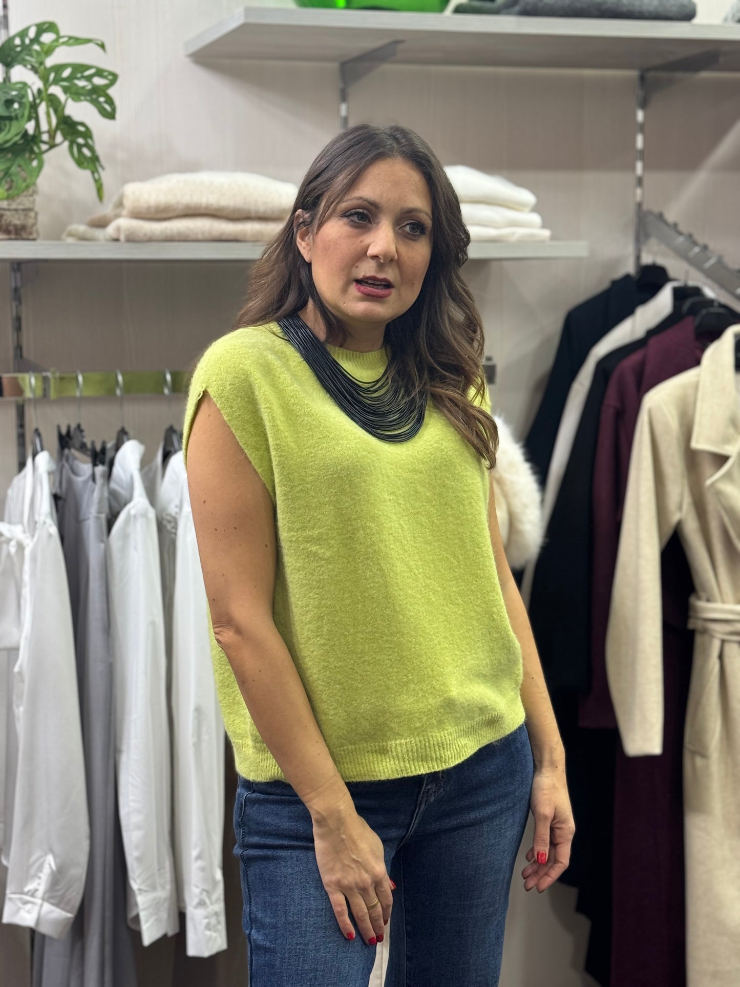 Maglioncino gilet lime