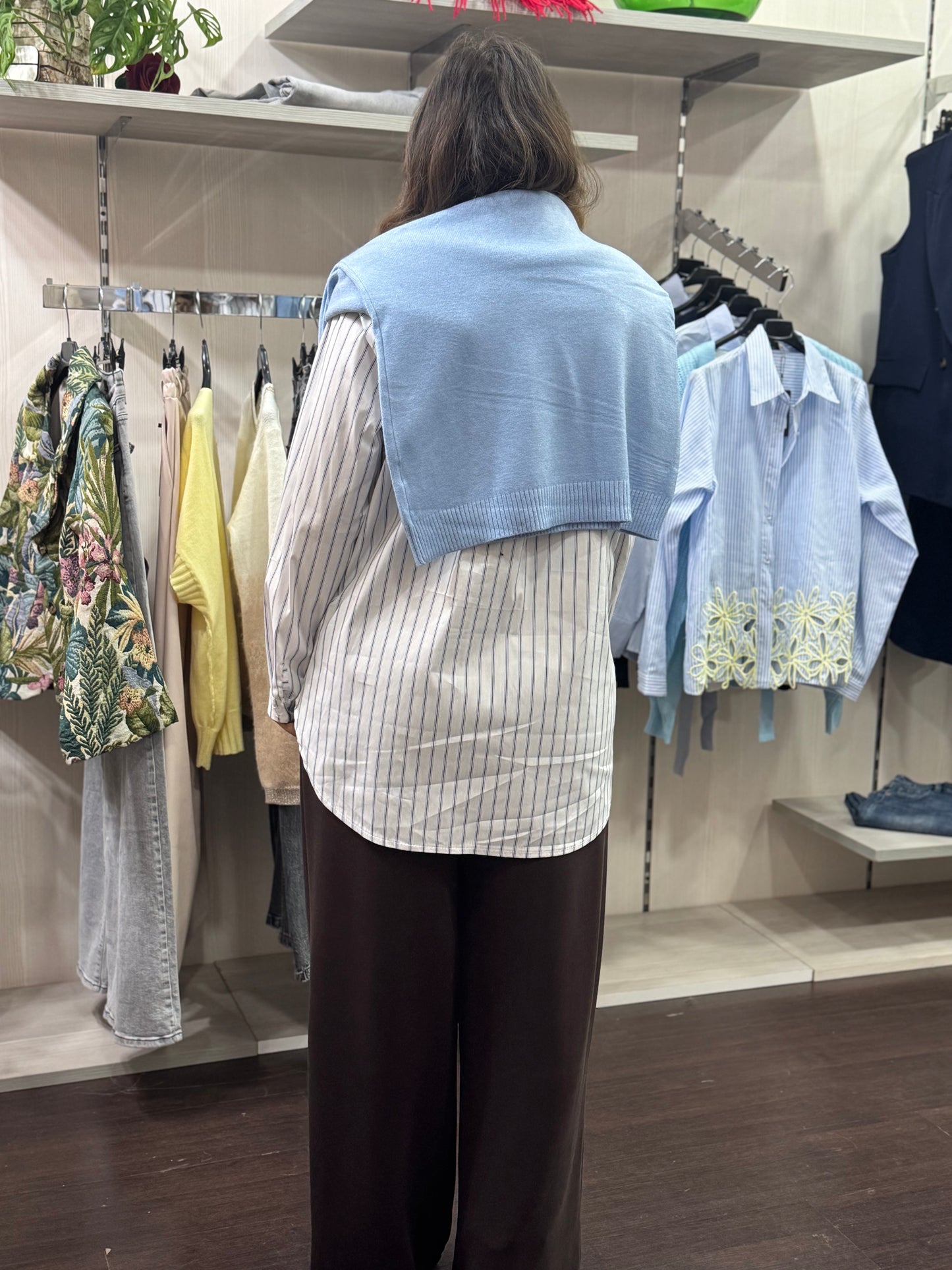 Maglioncino basic celeste