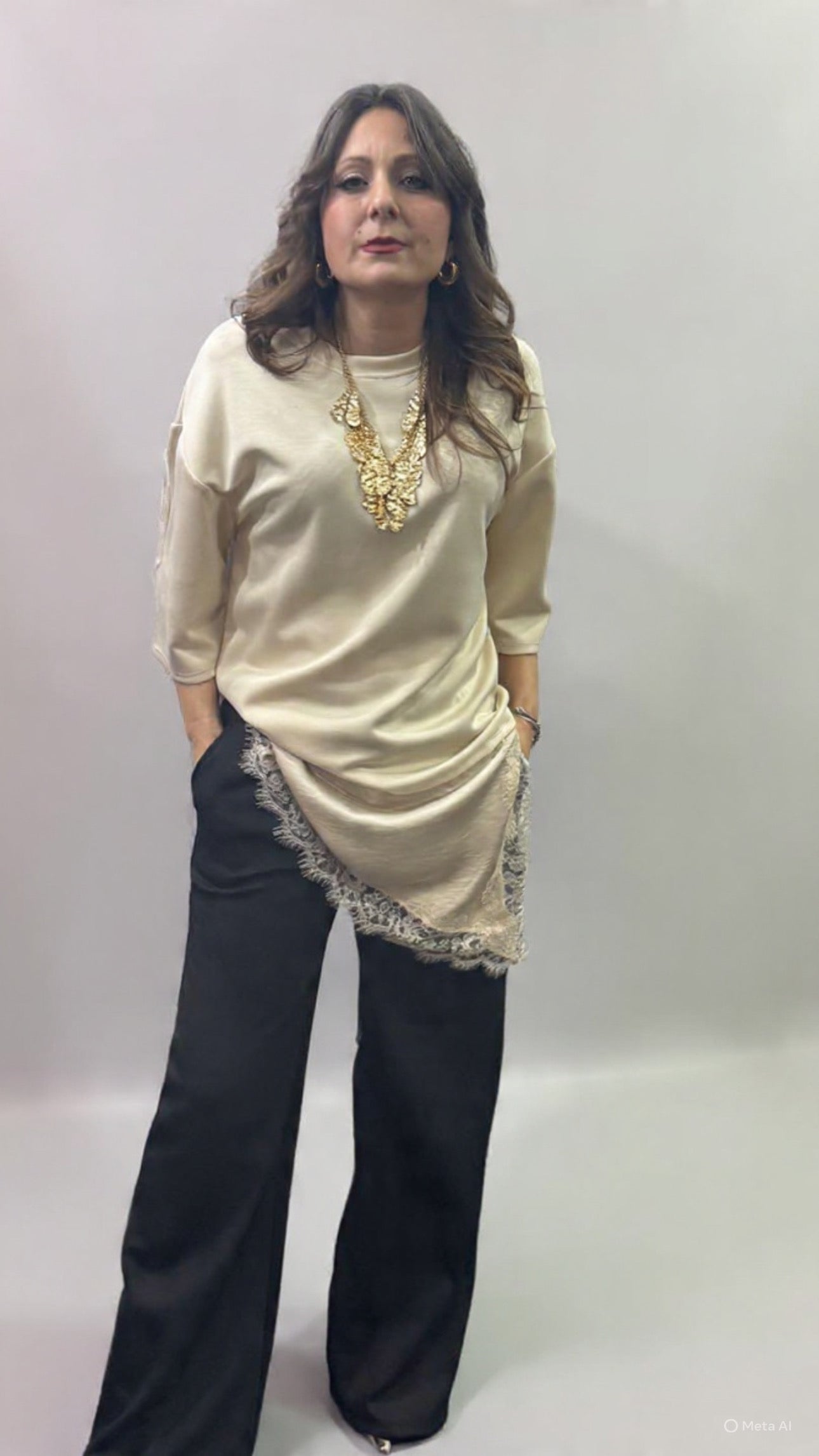 T-shirt lingerie champagne