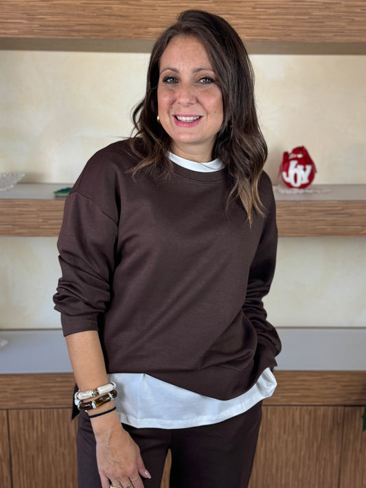 Felpa cioccolato Francesca
