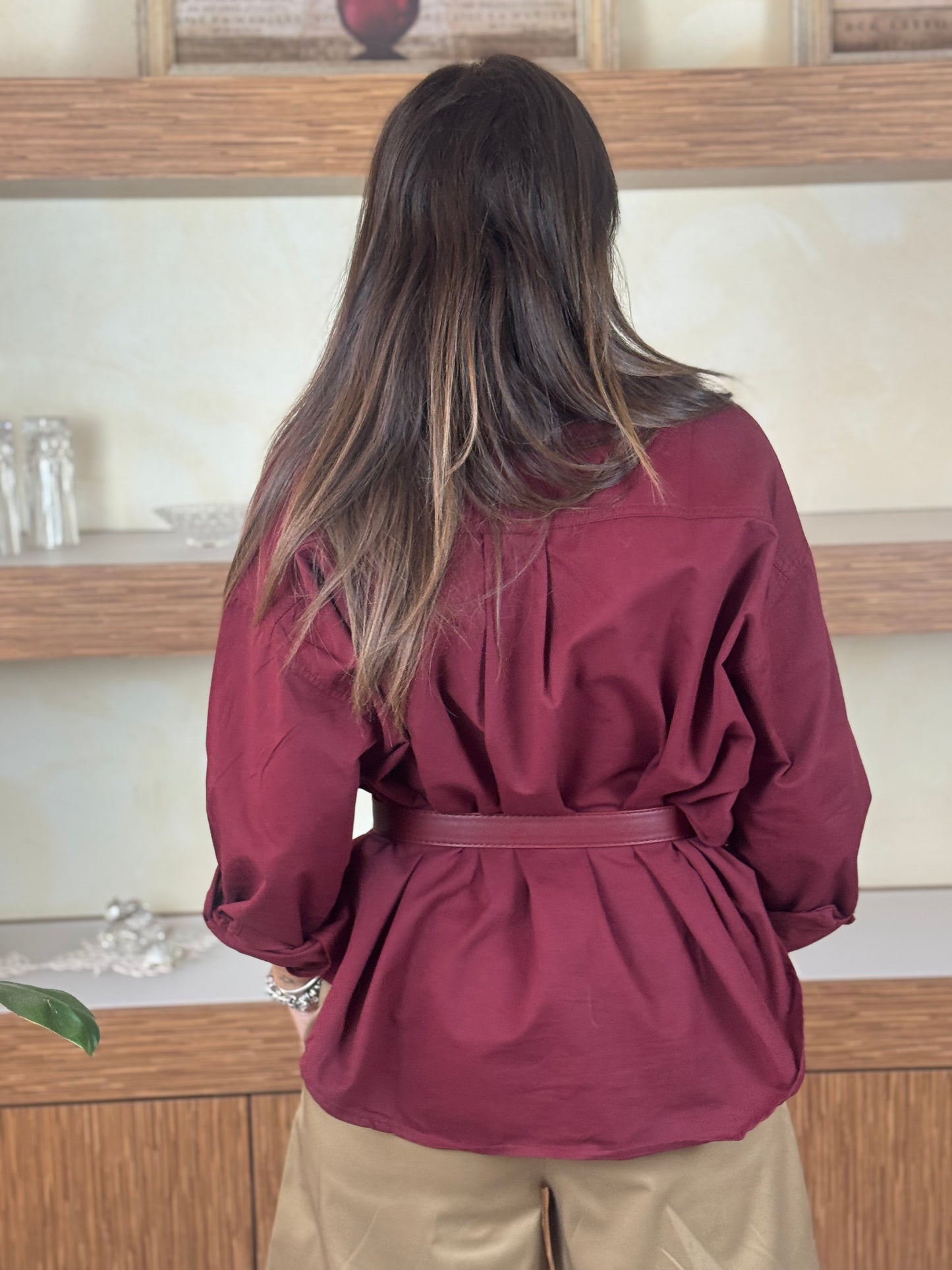 Camicia doppio cotone rosso India