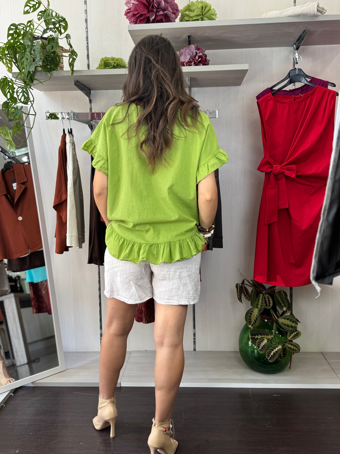 Maglia cotone rouge verde