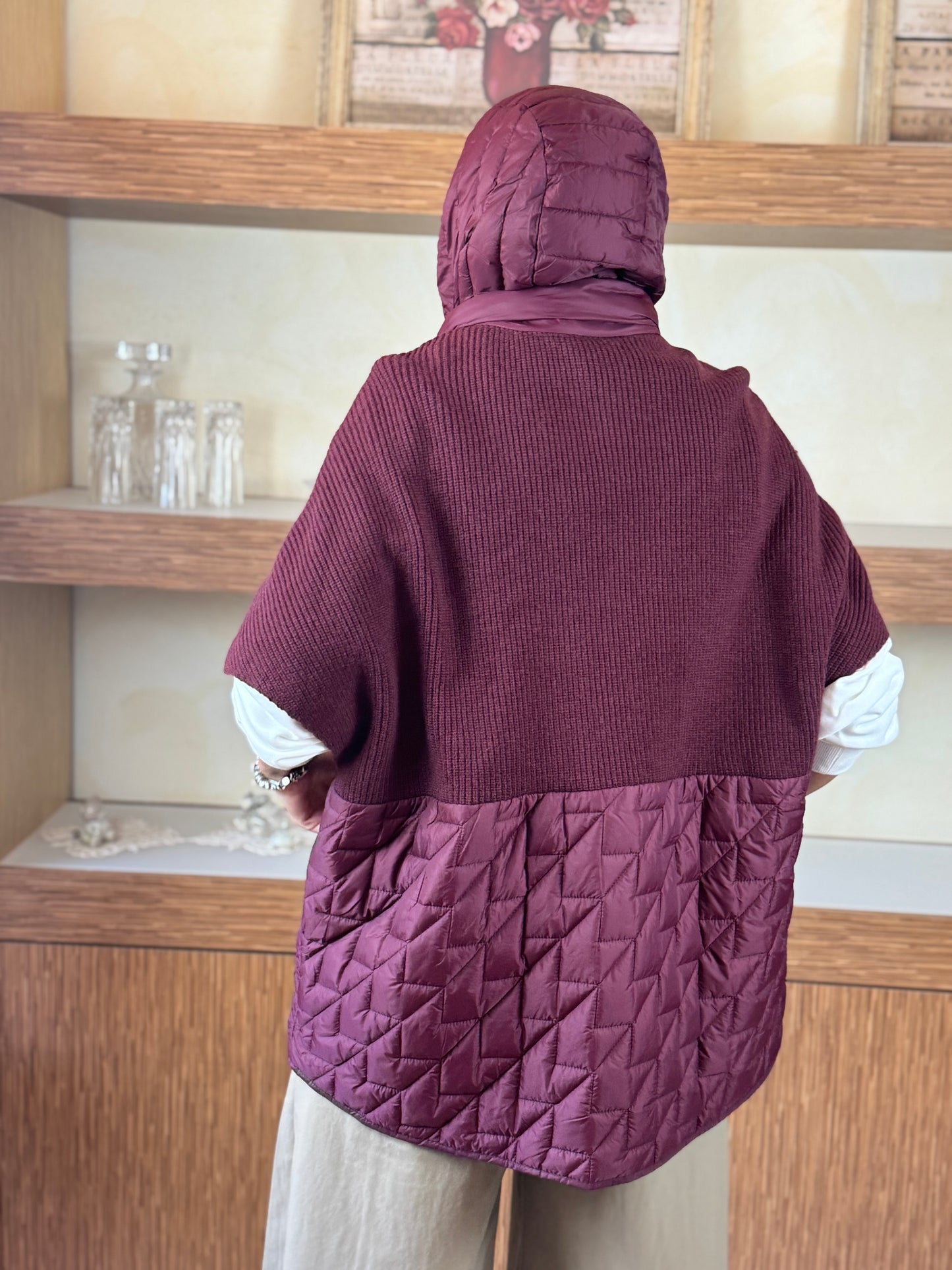 Gilet trapunta bordeaux