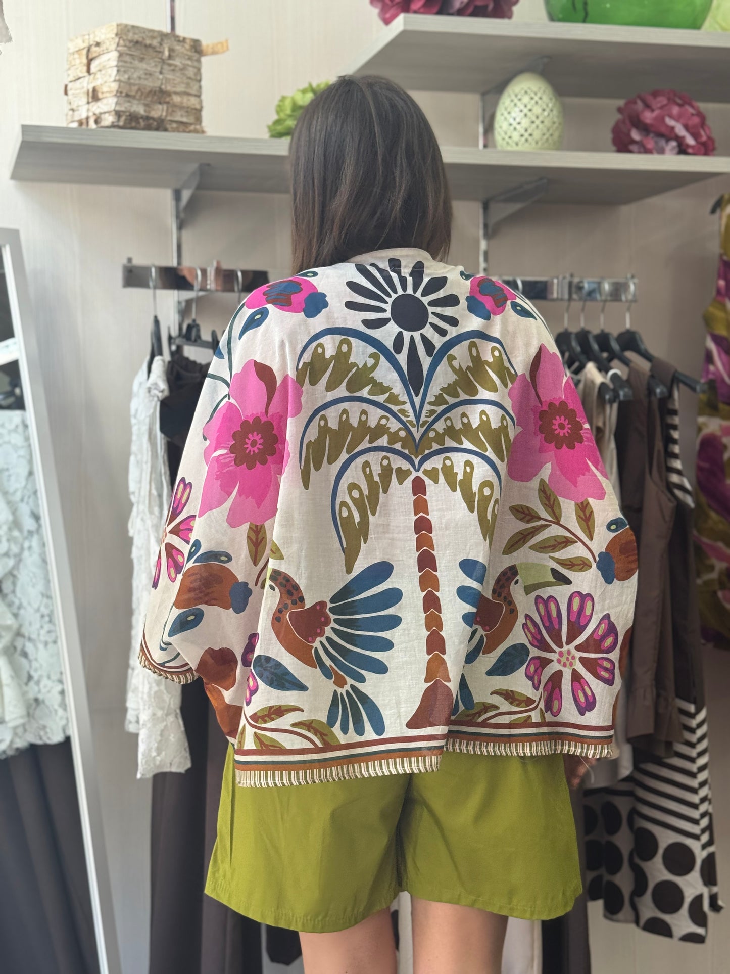 Camicia kimono fantasia