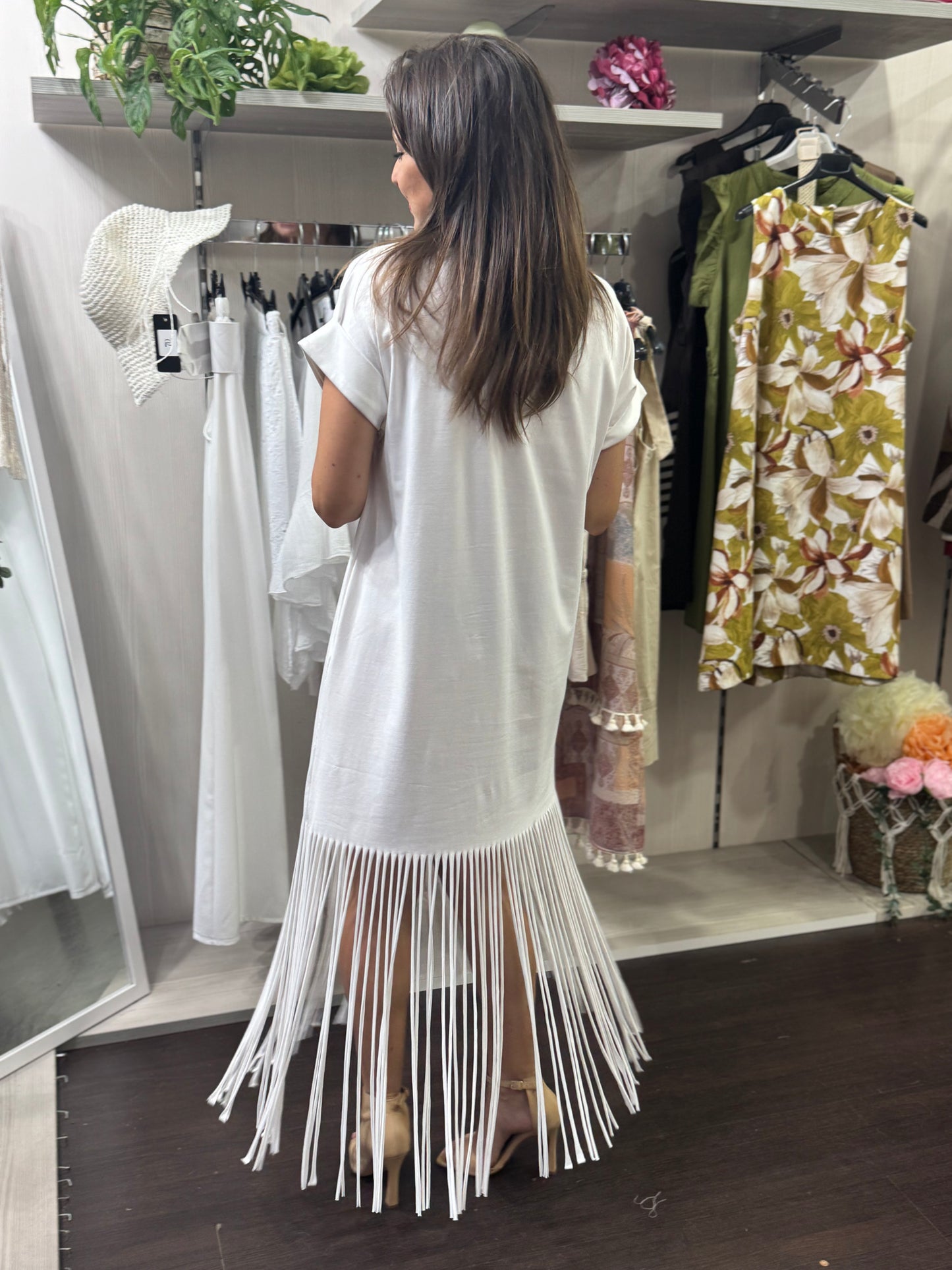 Abito t-shirt bianco