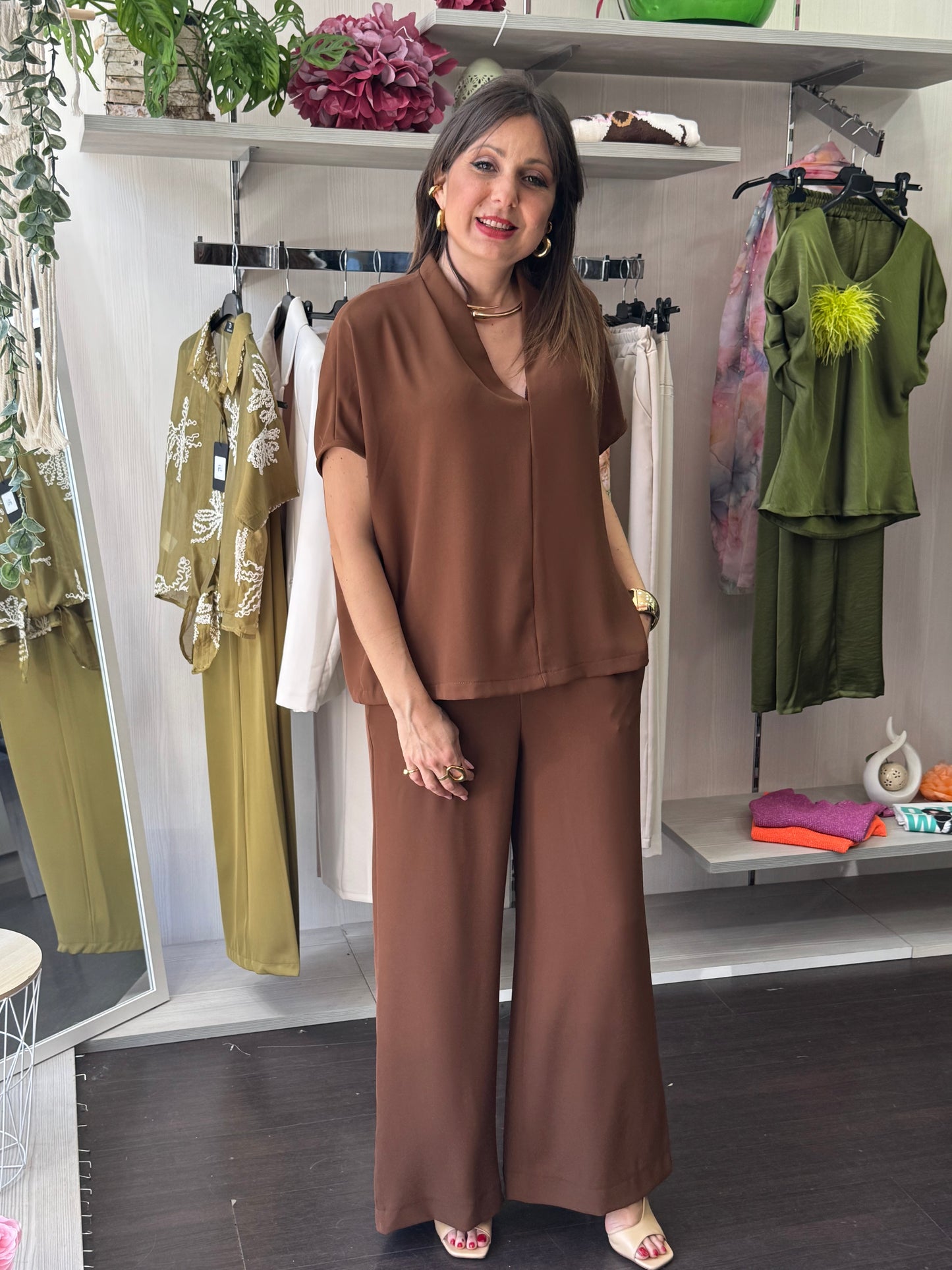 Pantalone cioccolato in cady