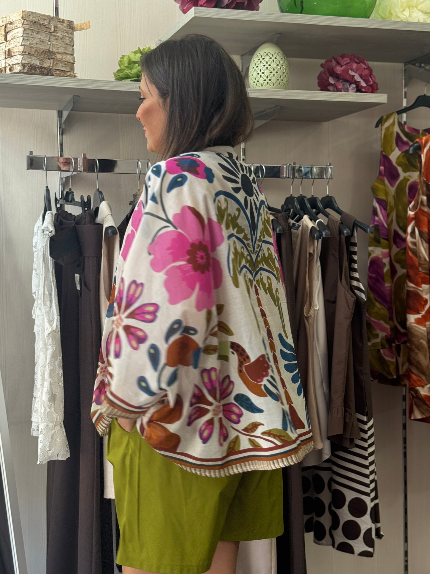 Camicia kimono fantasia