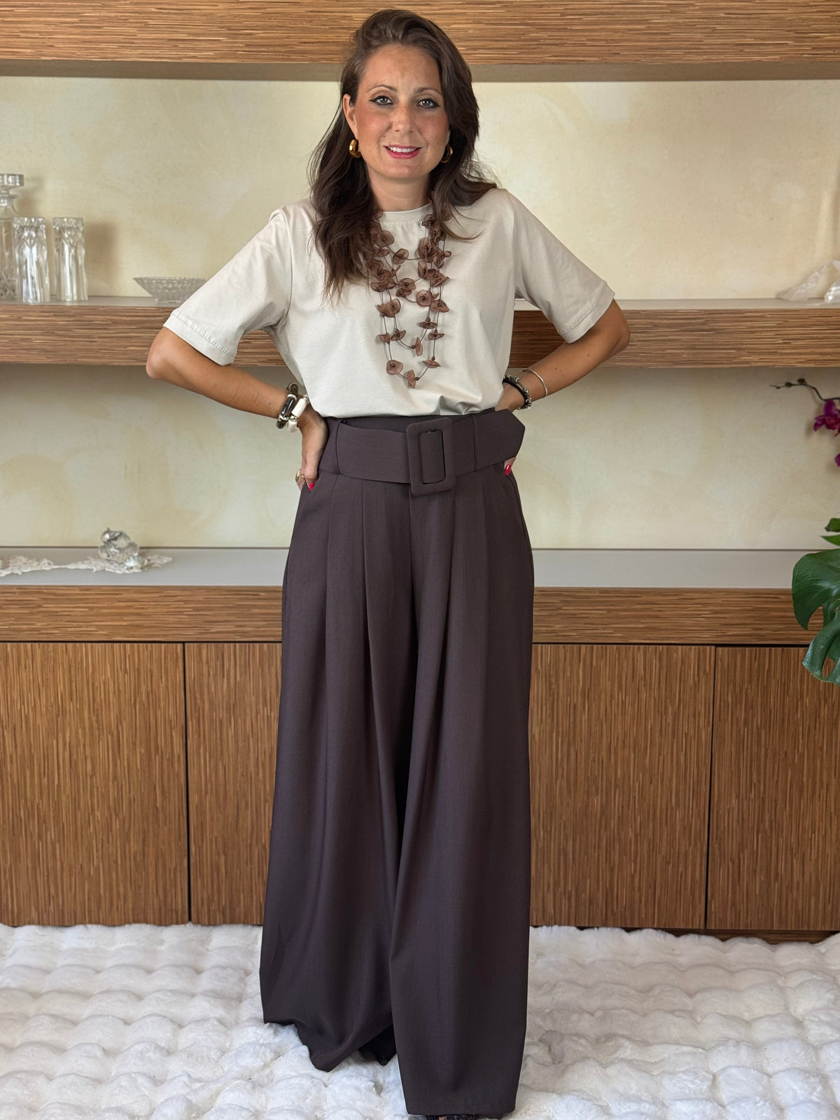 Gonna pantalone cioccolato