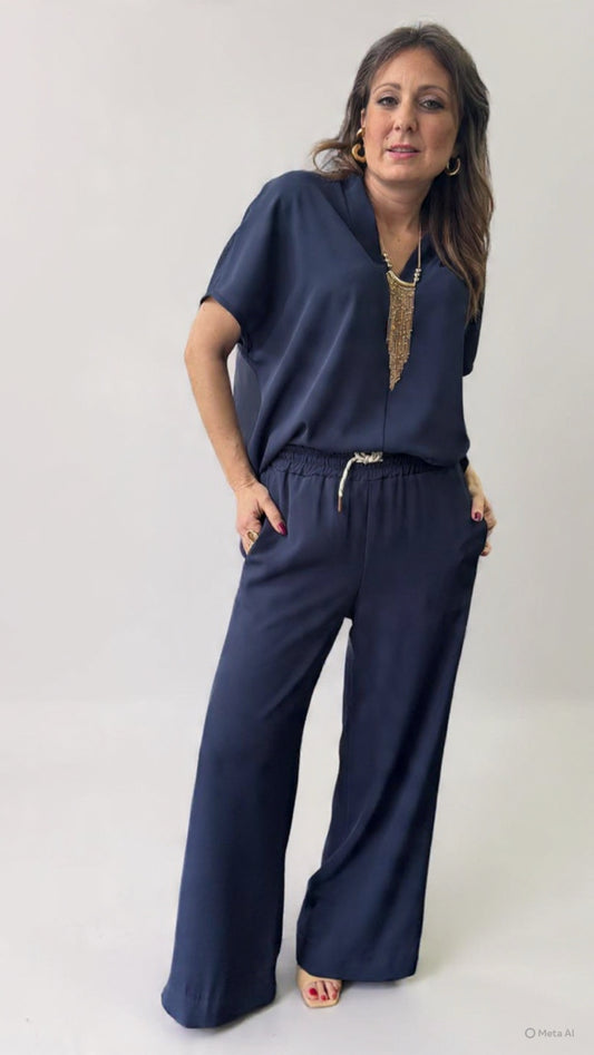 Pantalone blu cady