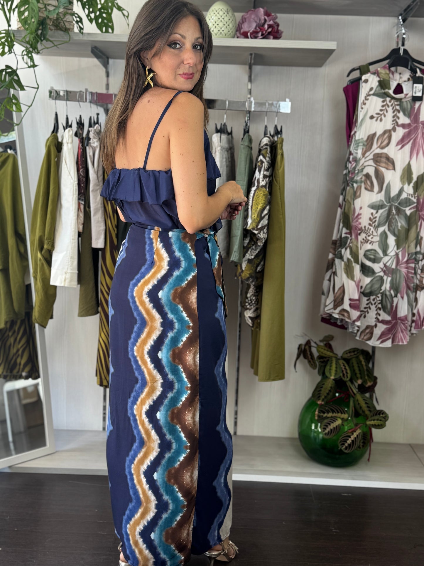 Top voilant blu