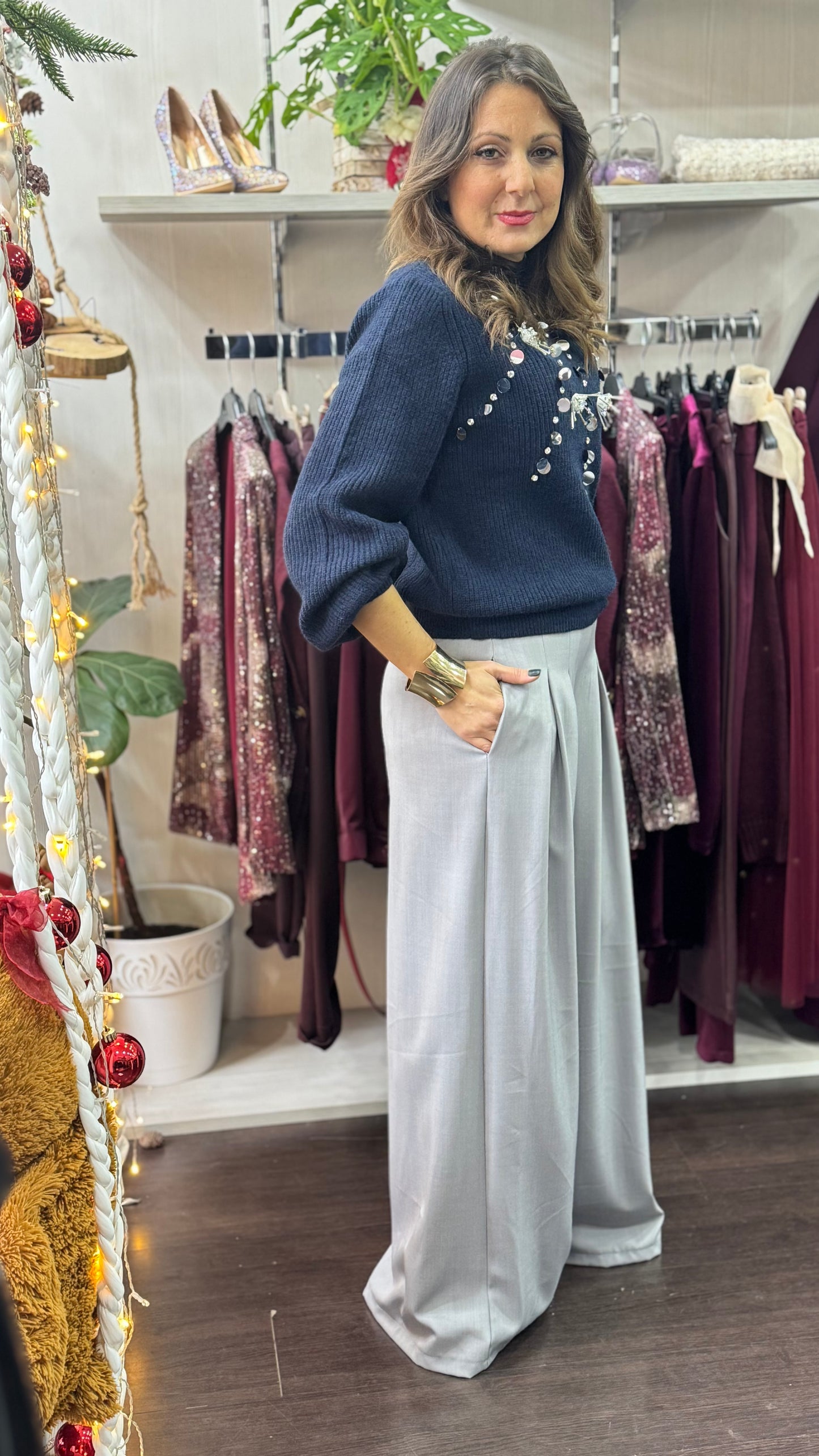 Gonna pantalone  grigio