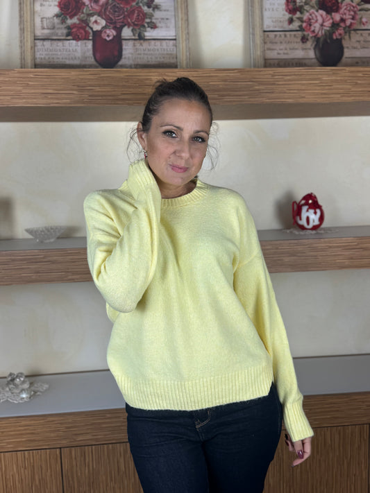Maglioncino giallo misto lana