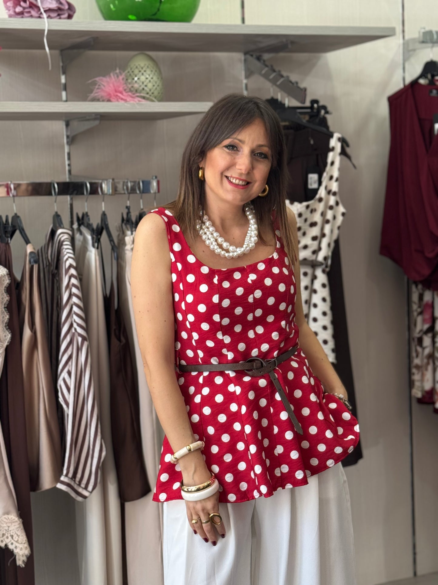Blusa pois scollo quadrato