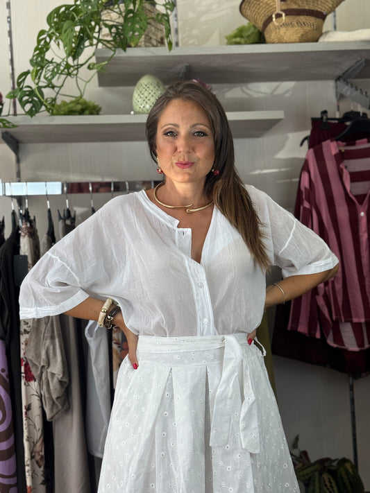 Camicia mussola bianca