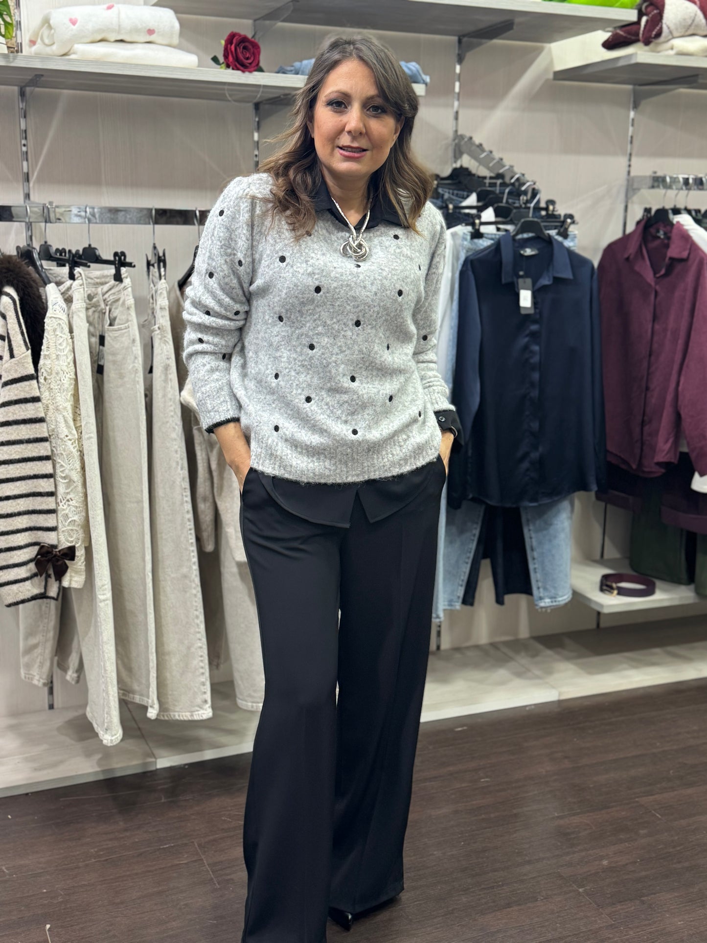 Pantalone cady nero