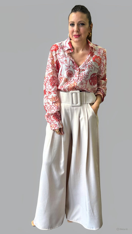Gonna pantalone panna