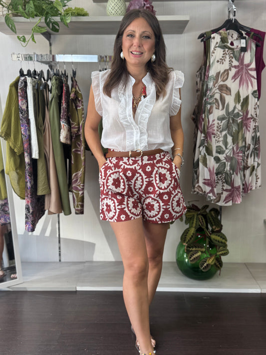Shorts biancorosso