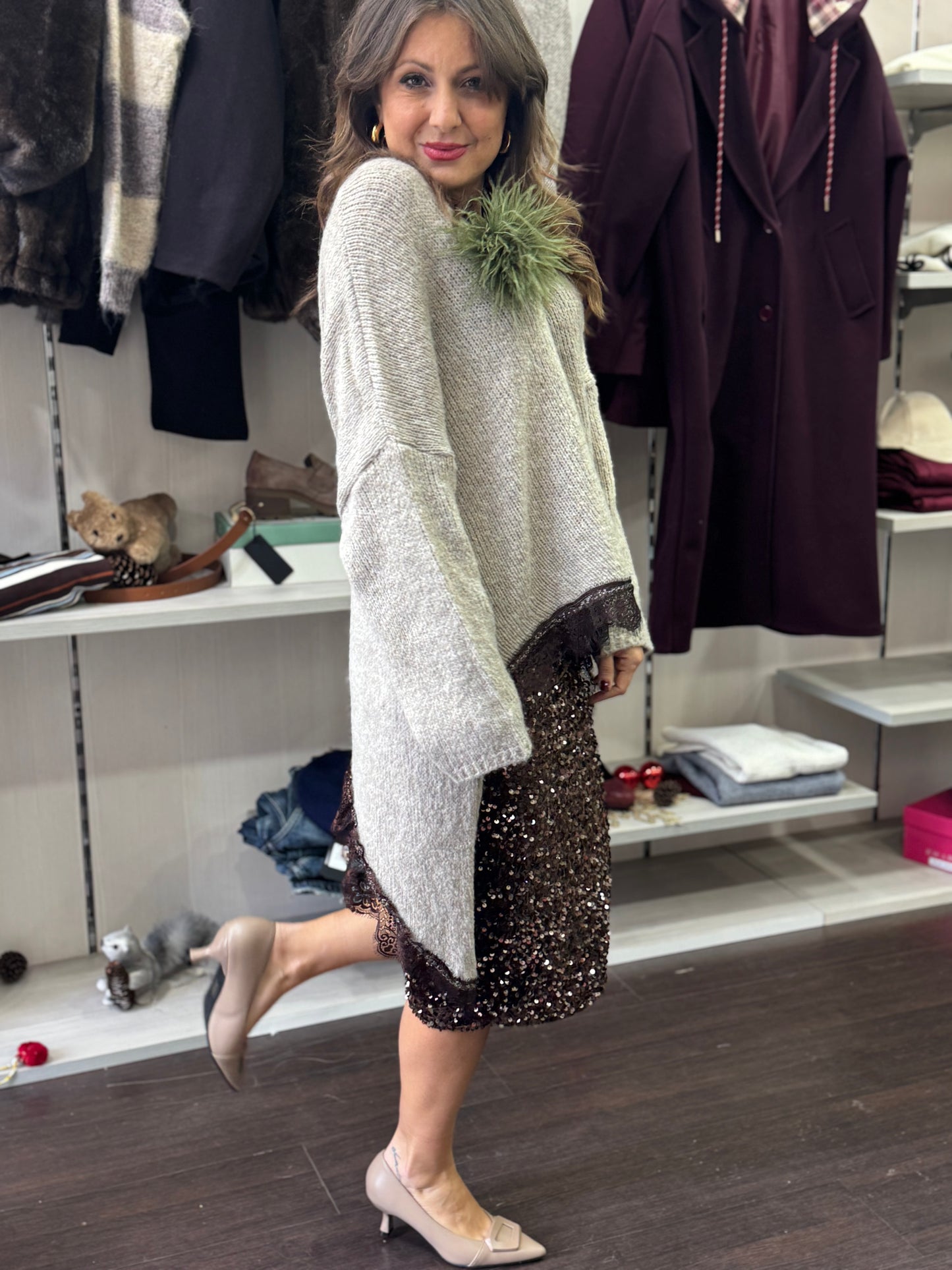 Maglioncino Marsiglia tortora