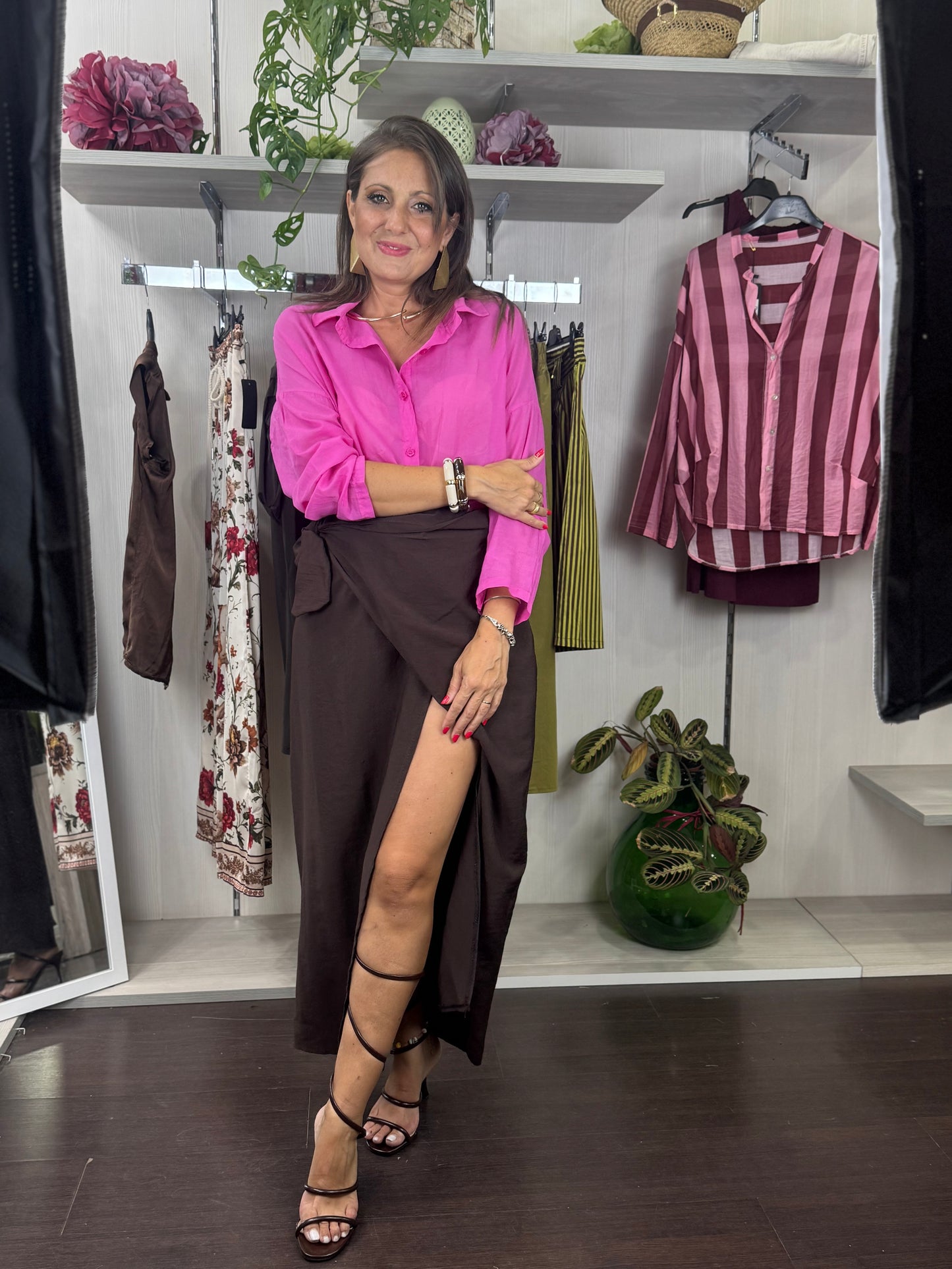 Camicia fuxia mussola