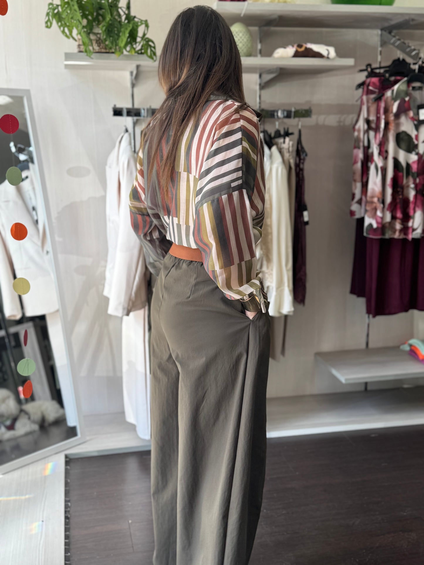 Camicia righe verdi