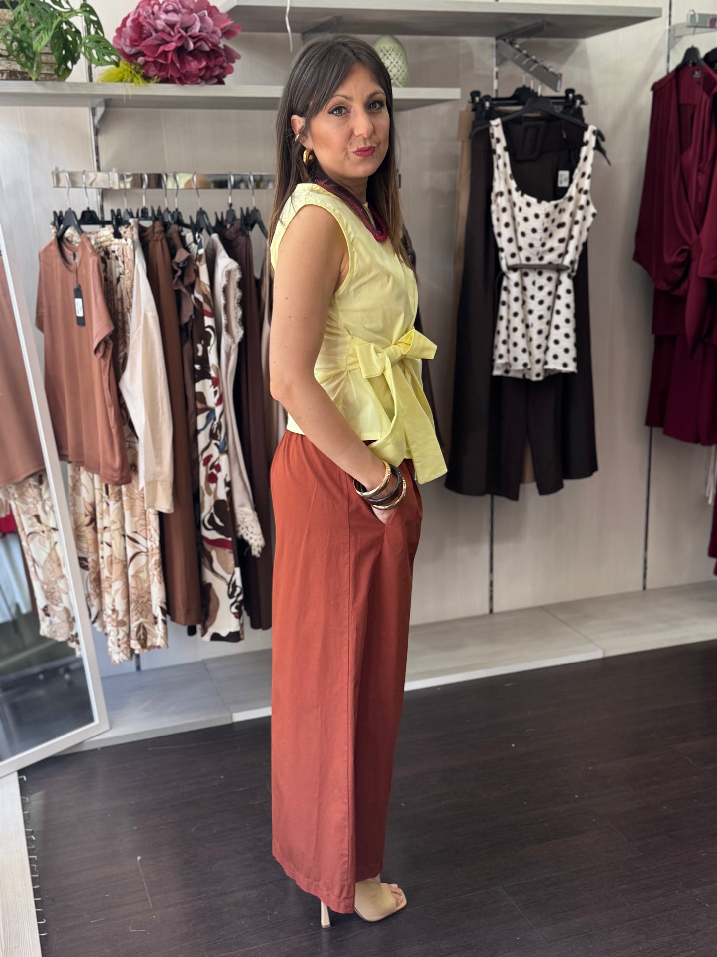 Pantalone Cropped ruggine