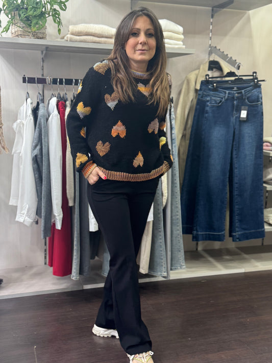 Pantalone punto Milano gamba dritta