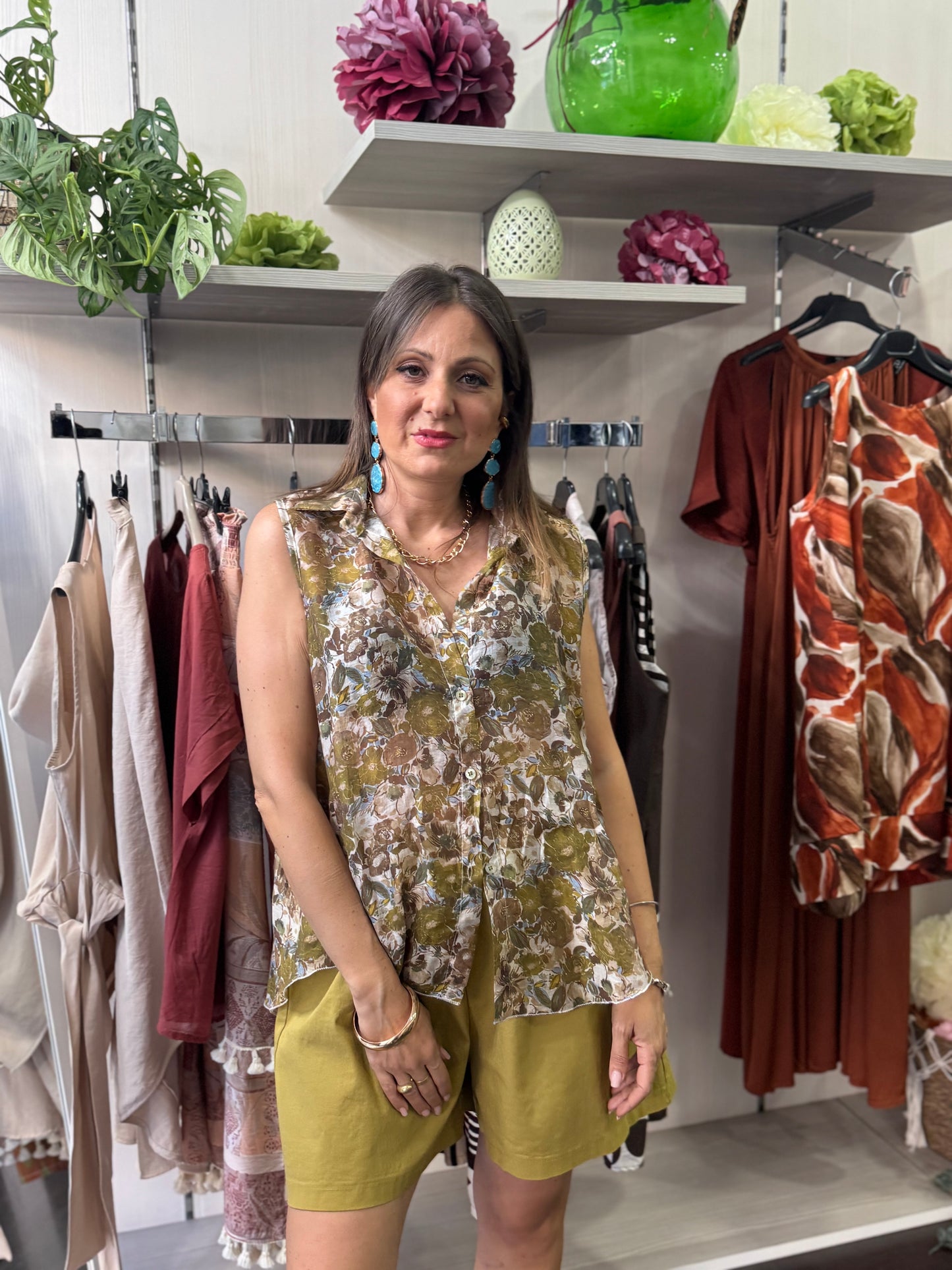 Camicia fantasia olio