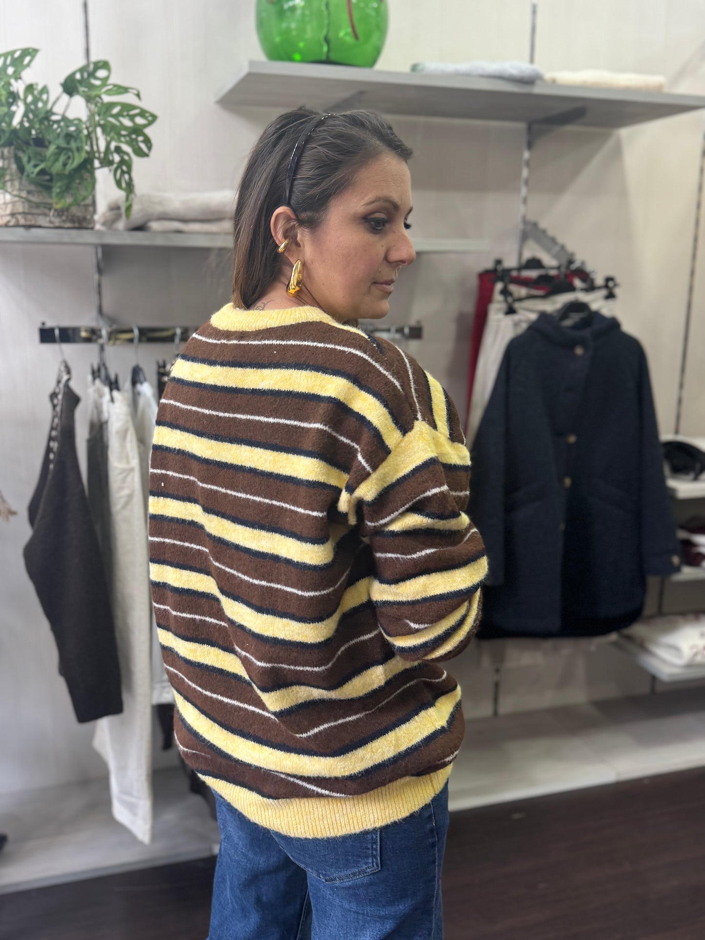 Maglioncino righe cioccolato