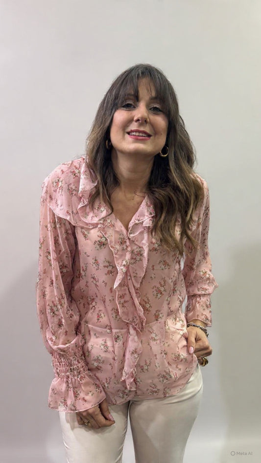 Blusa rosa voilant