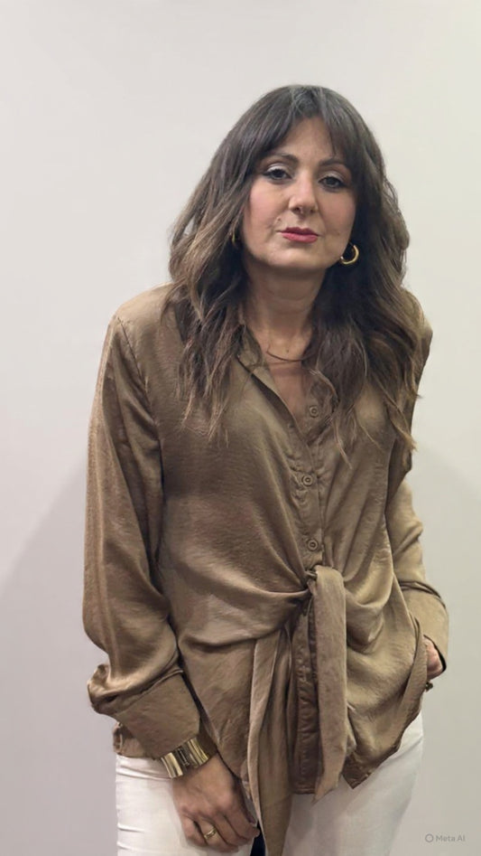 Camicia fiocco fango