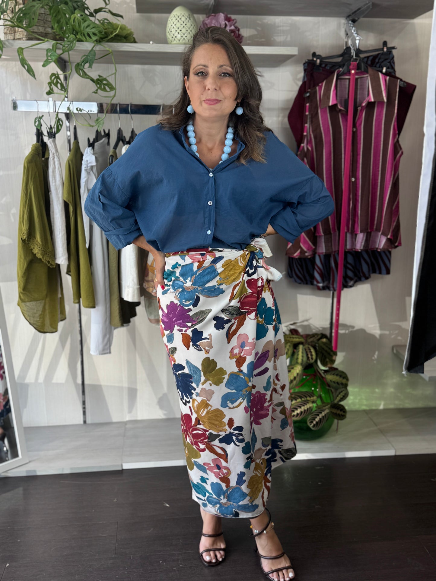 Camicia cobalto