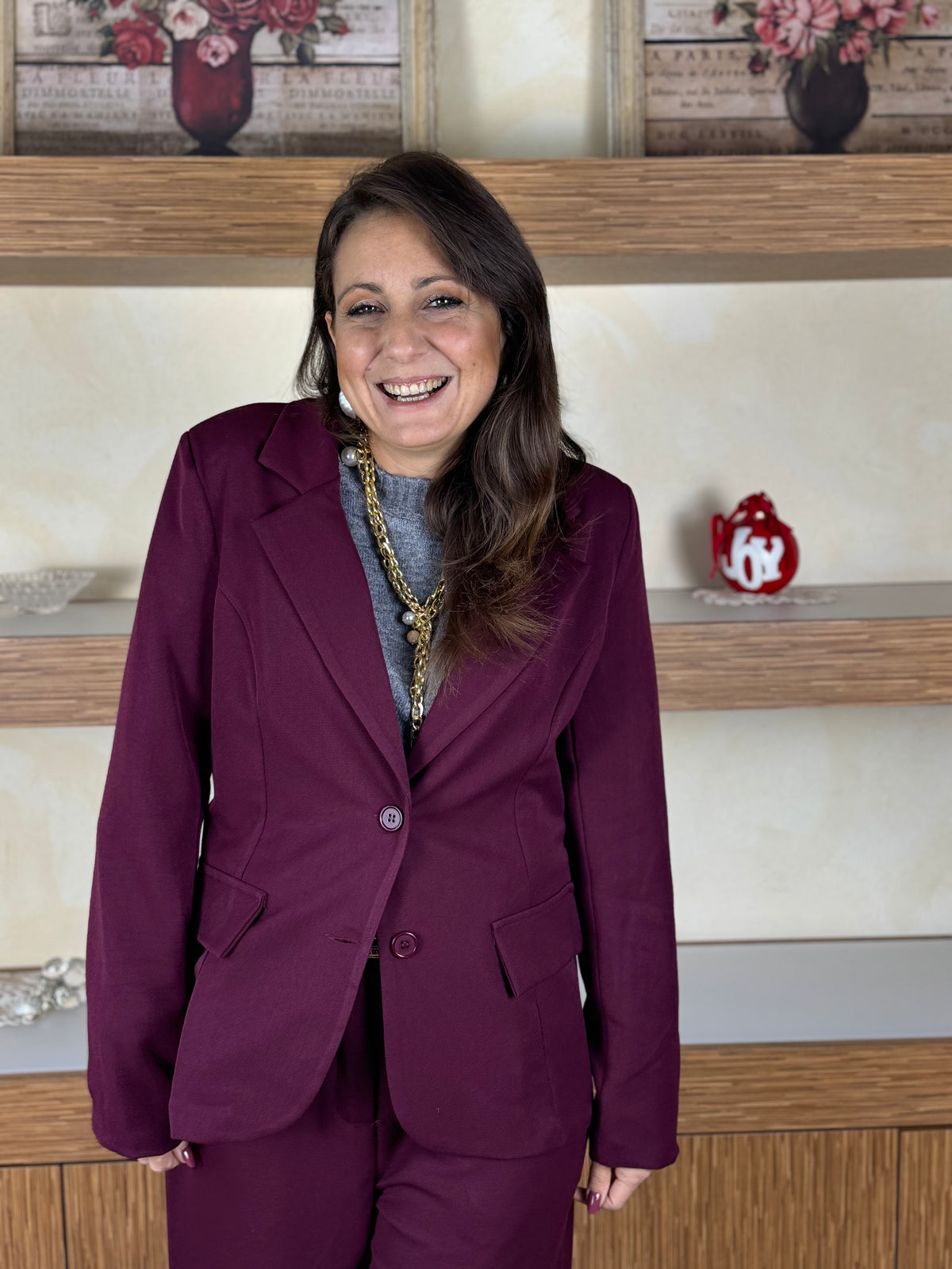 Blazer 2 bottoni bordeaux