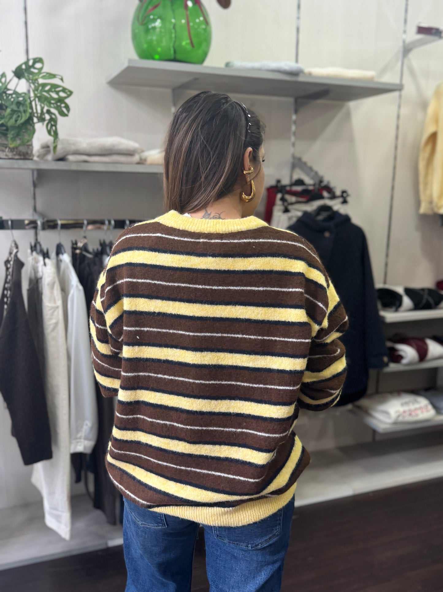 Maglioncino righe cioccolato