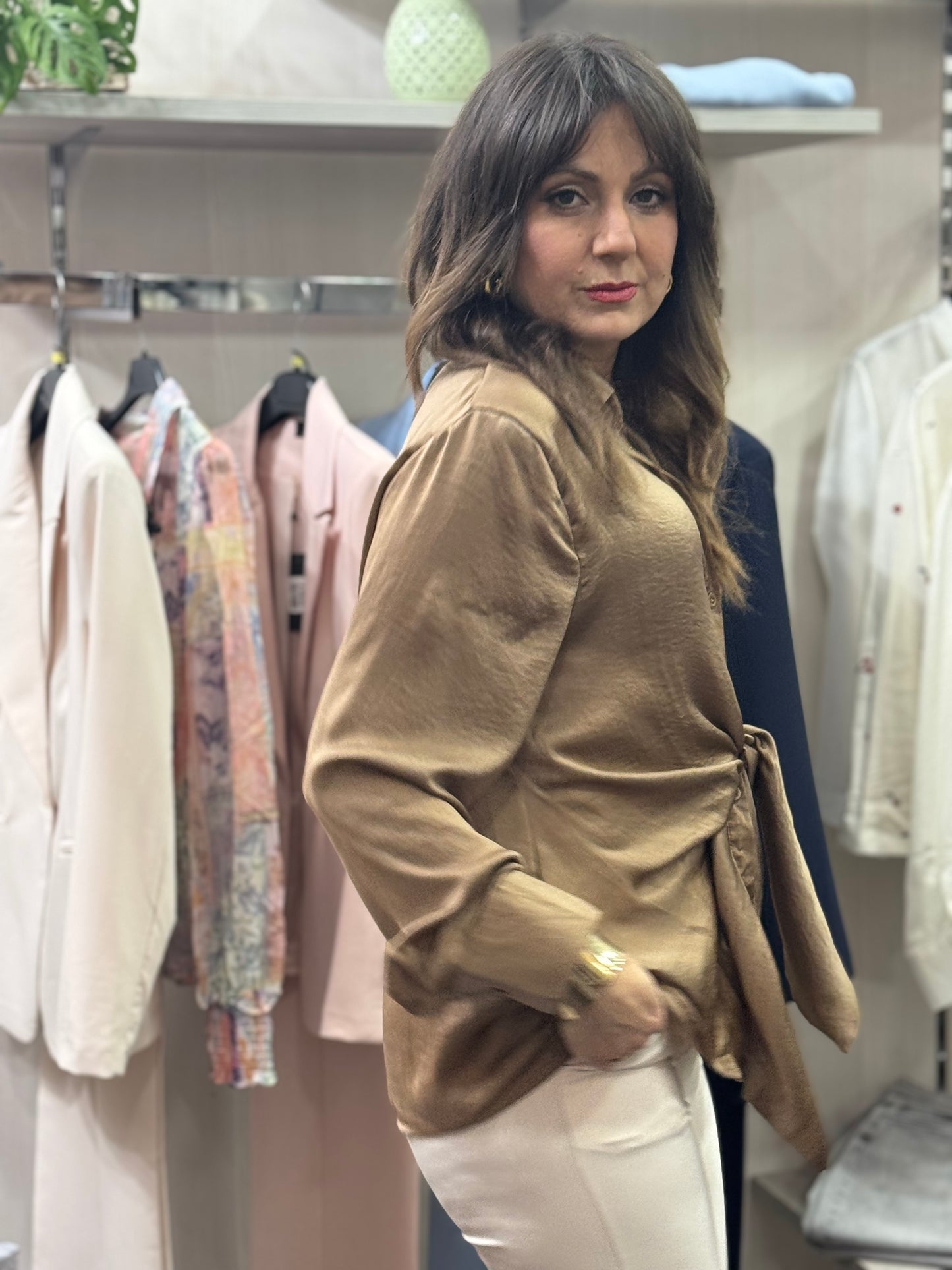 Camicia fiocco fango